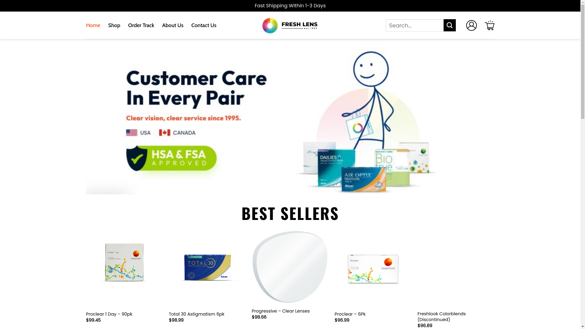 website screenshot of https://ourcanadiancontactlenses.shop/