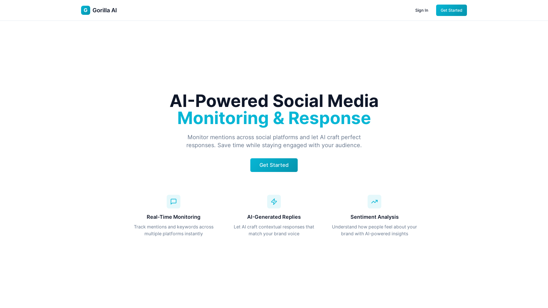 website screenshot of https://theaigorilla.com/