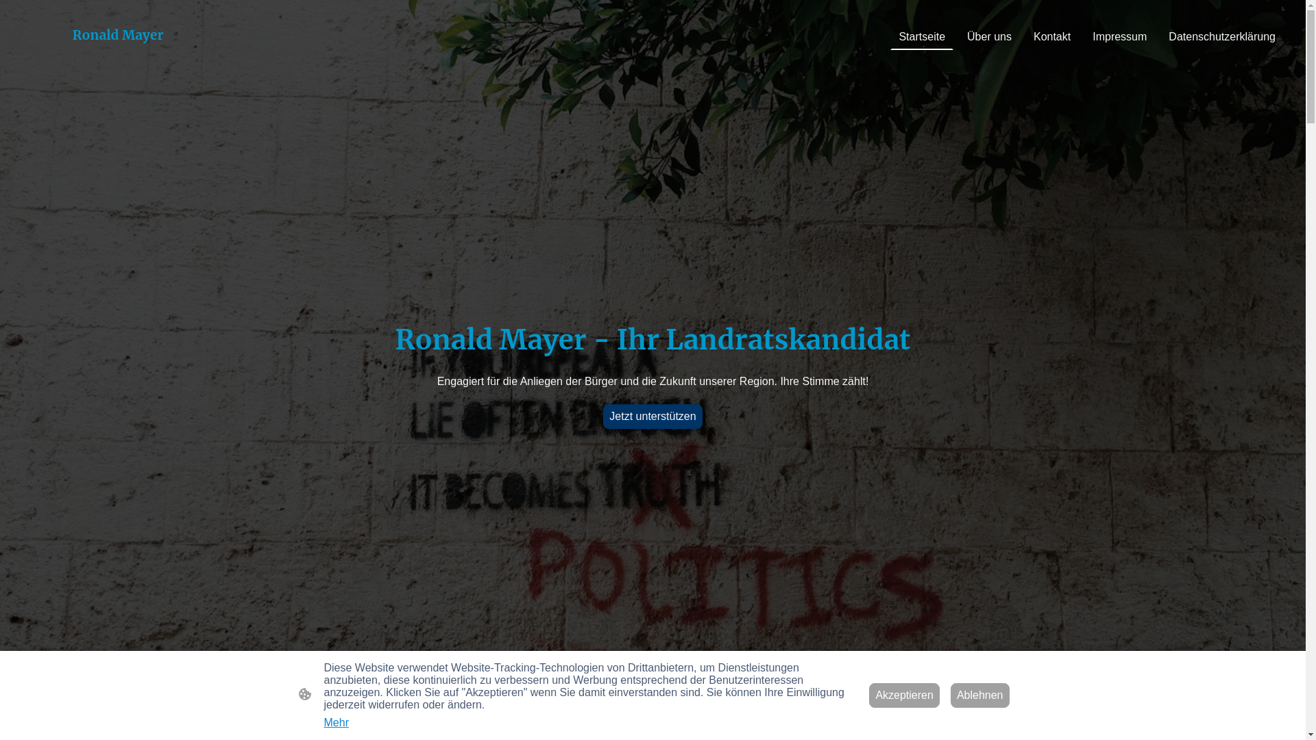 website screenshot of https://ronald-mayer.com/