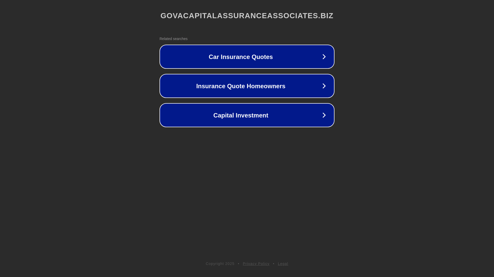 website screenshot of https://govacapitalassuranceassociates.biz/