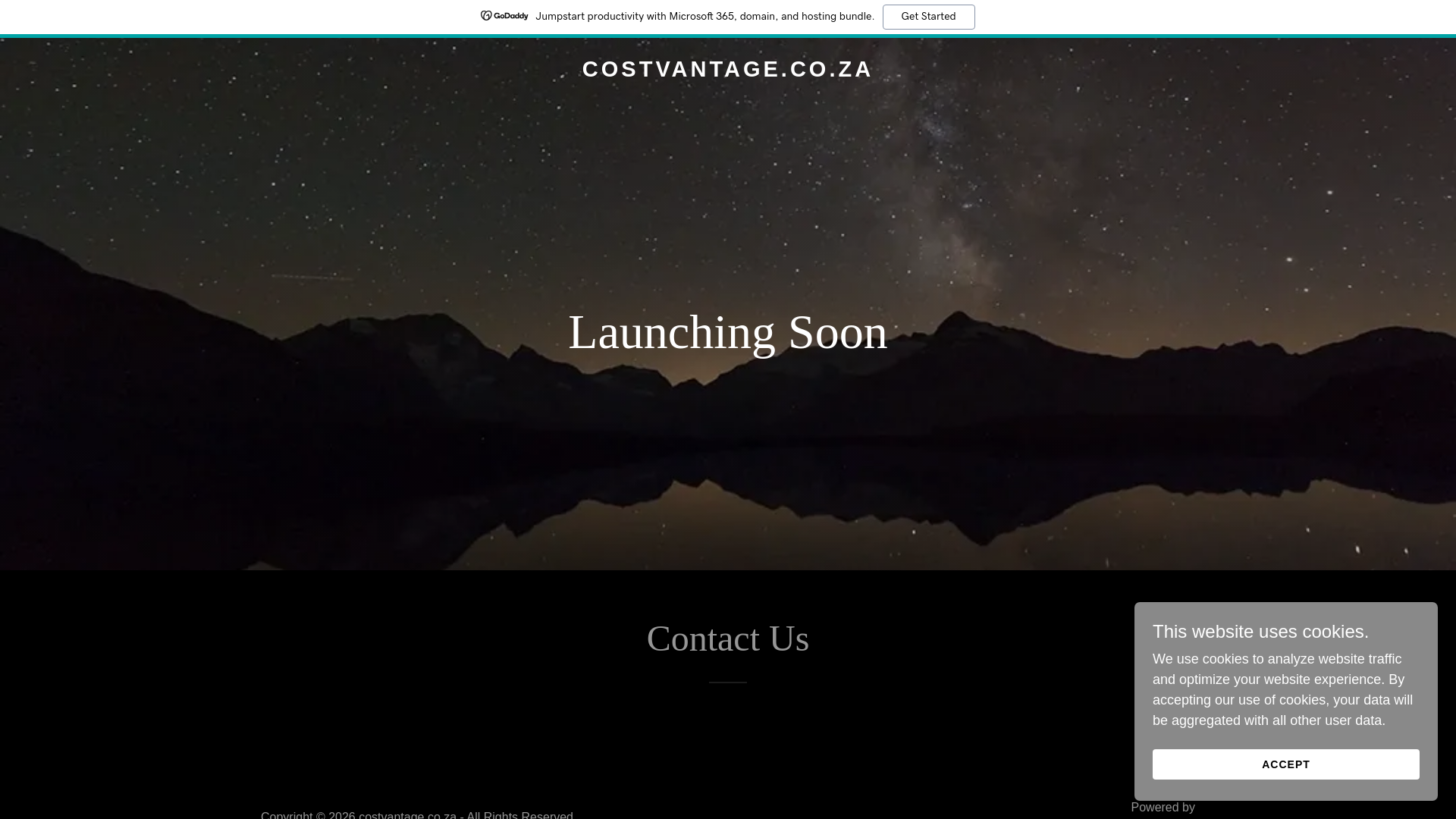 website screenshot of https://costvantage.co.za/
