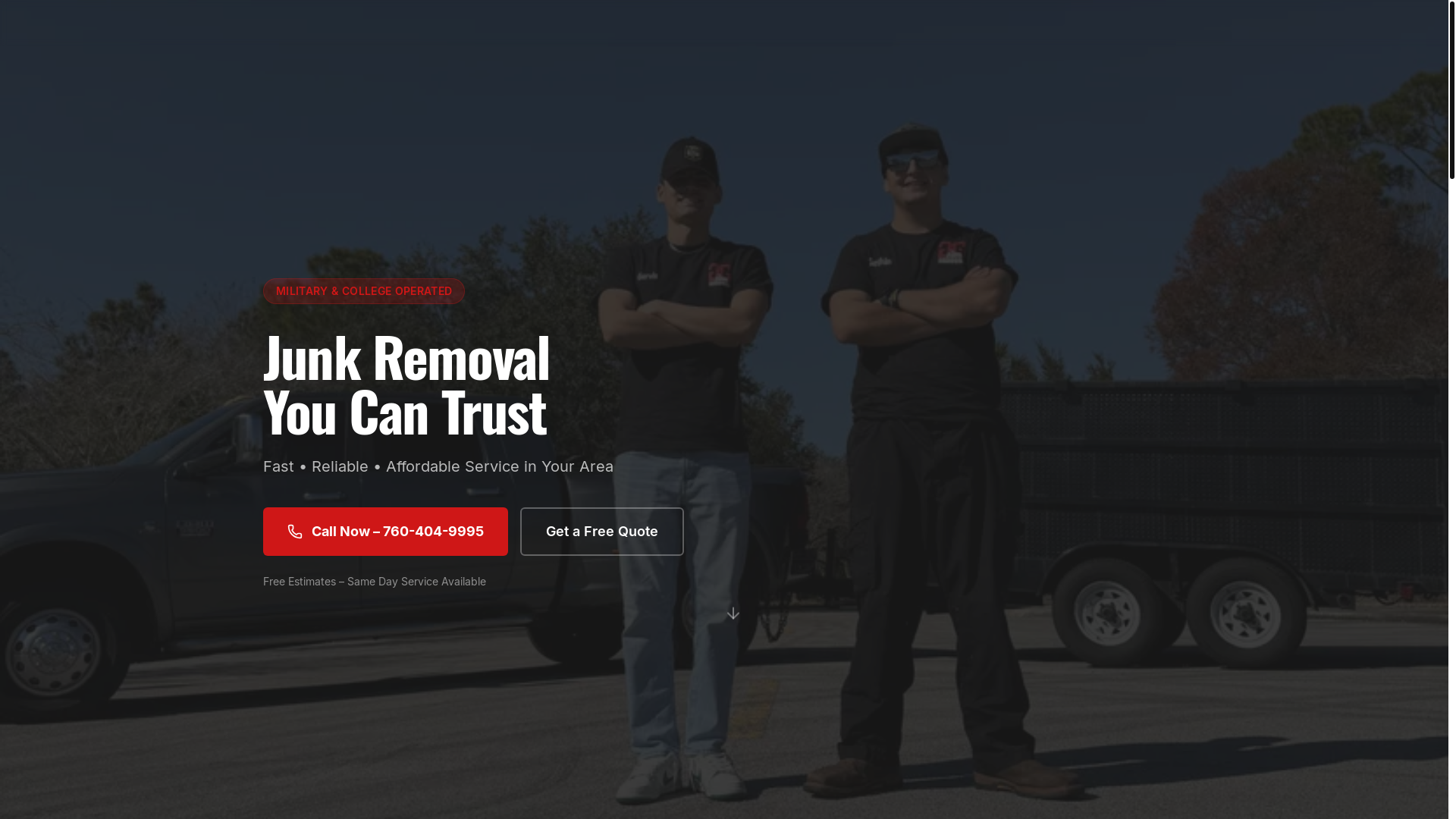 website screenshot of https://ggjunkremoval.org/