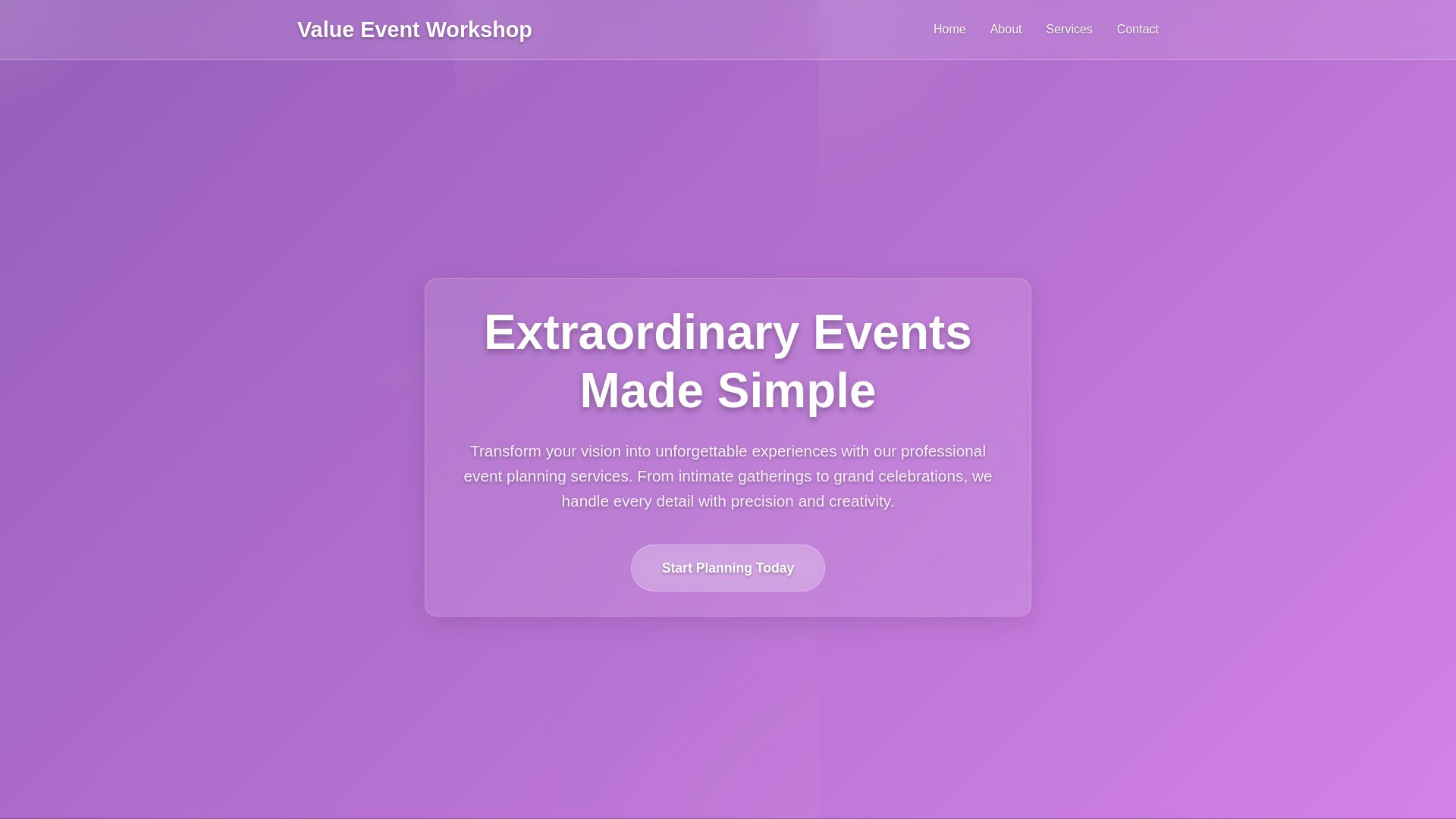 website screenshot of https://valueeventworkshop.digital/