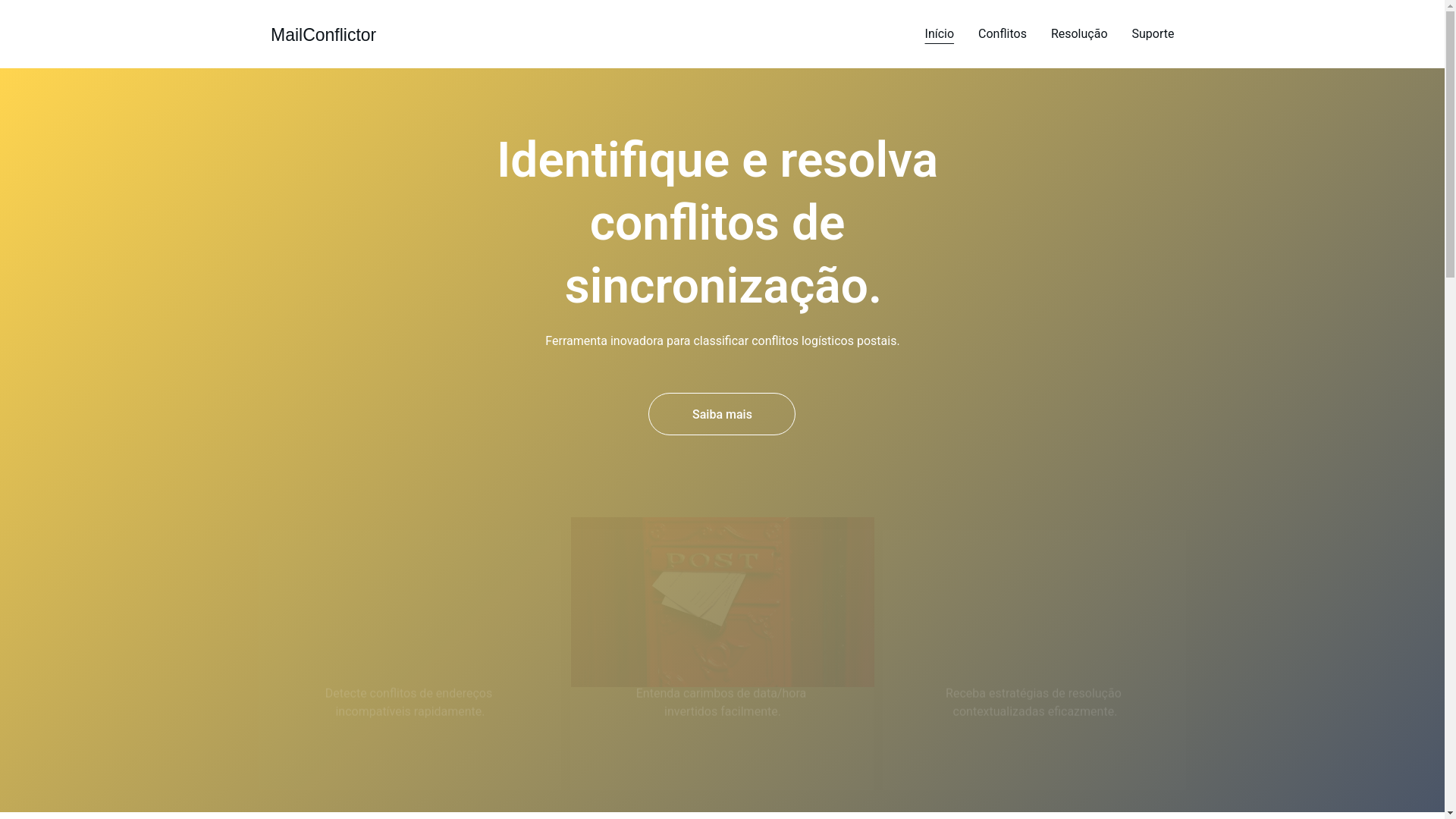 website screenshot of https://mailconflictor.lat/