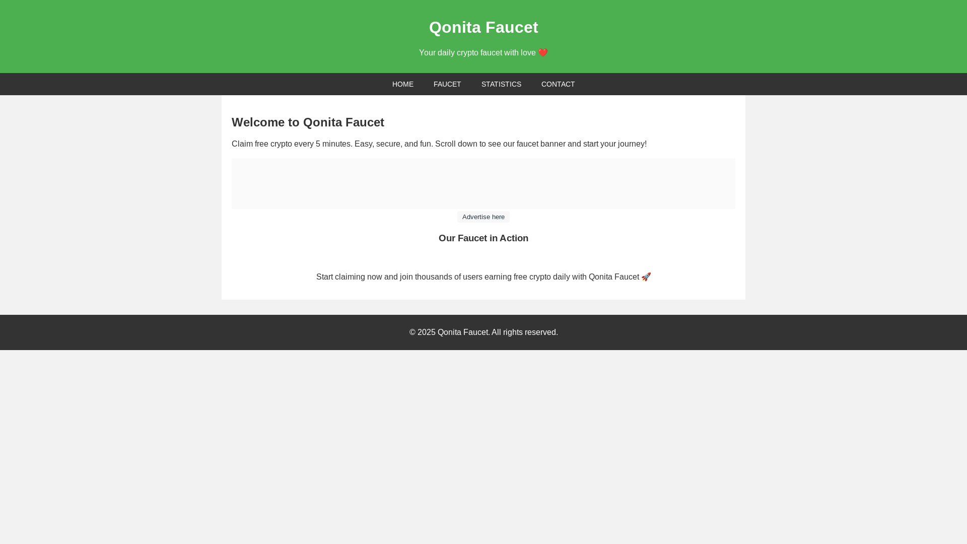 website screenshot of https://qonitafaucet.pages.dev/