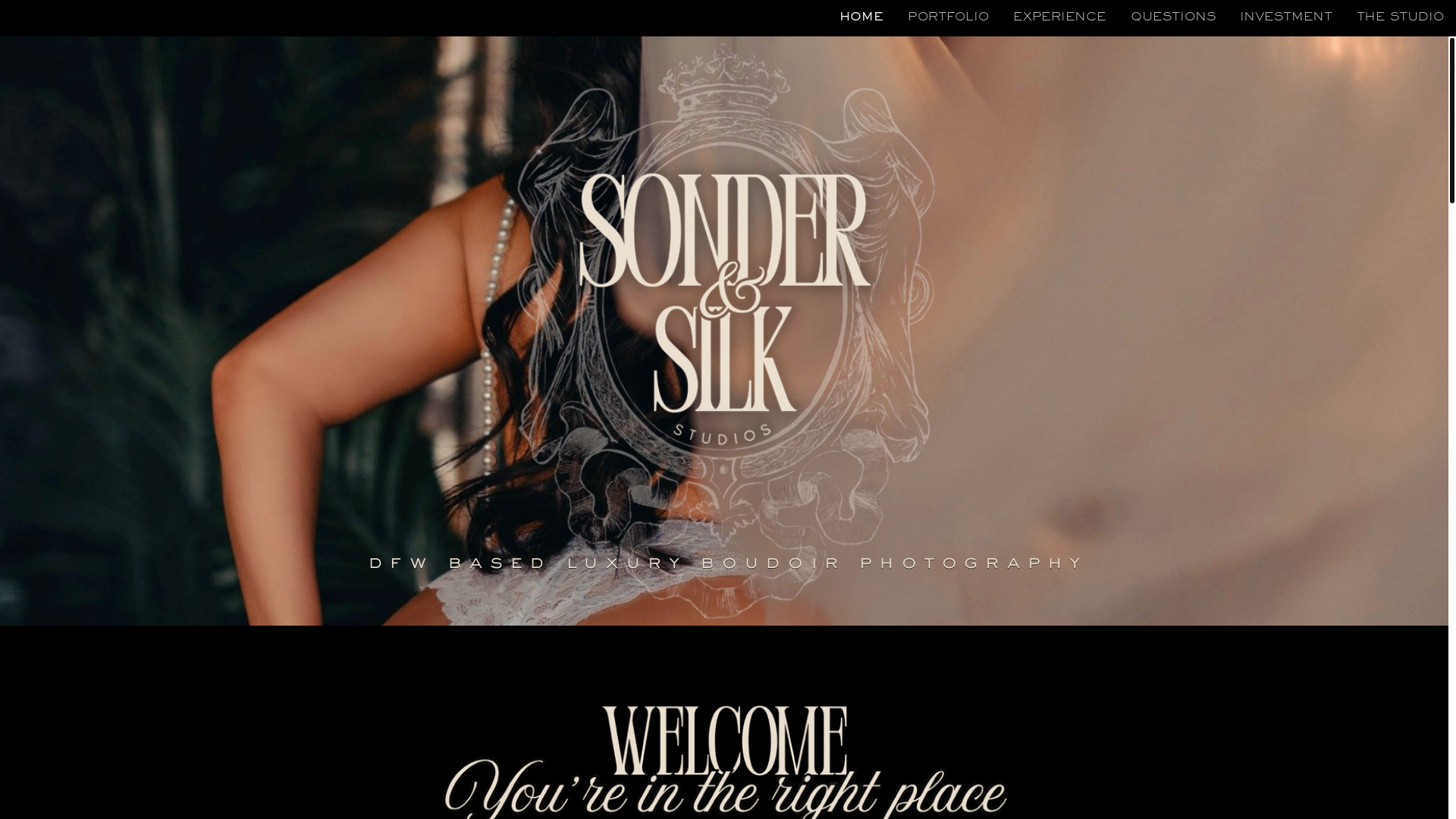 website screenshot of https://sondersilkstudios.com/