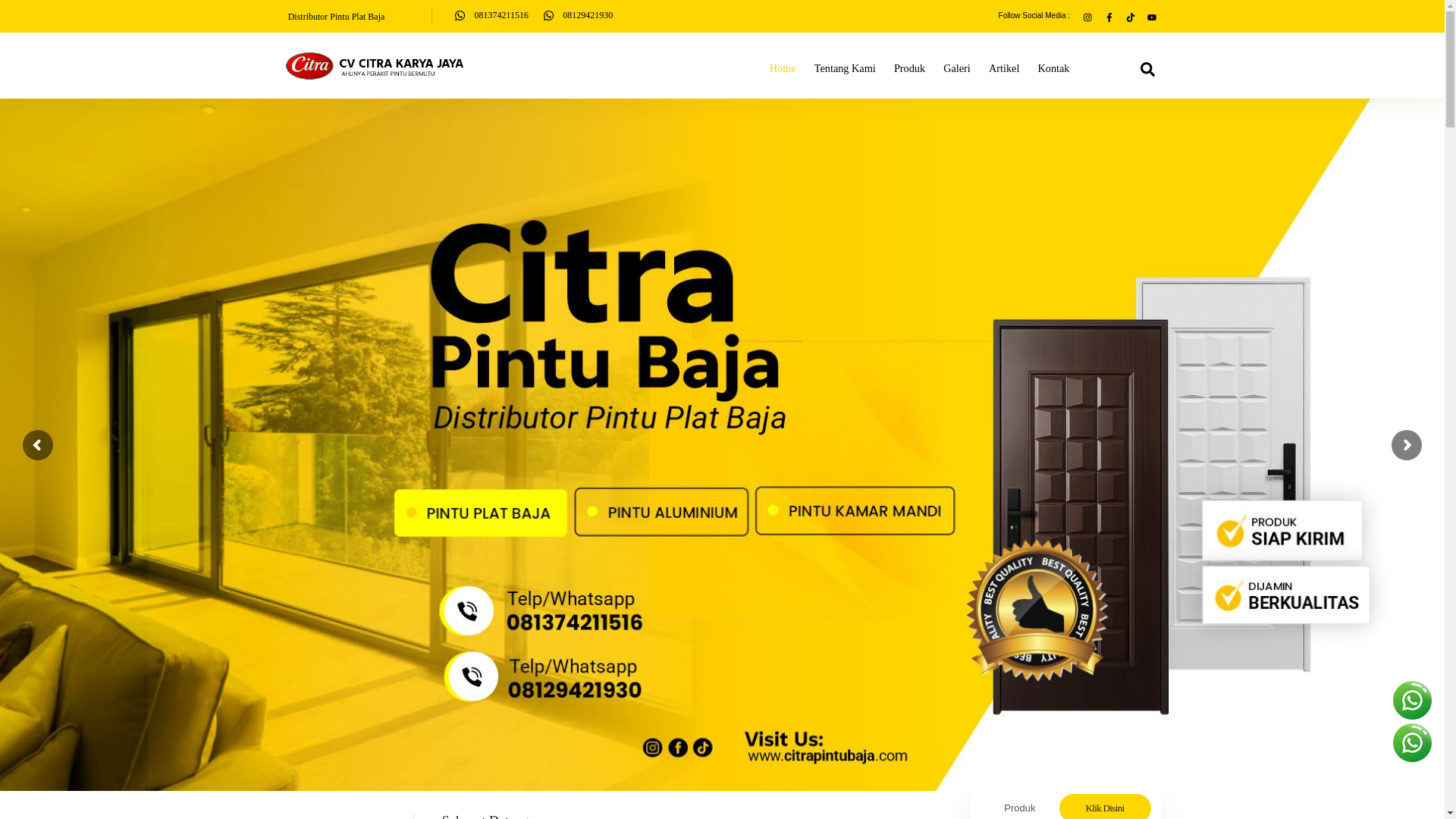 website screenshot of https://citrapintubaja.com/