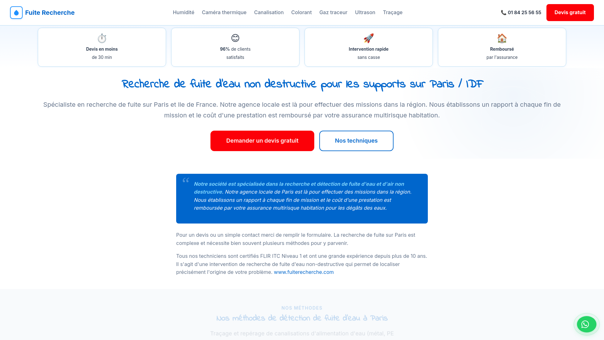 website screenshot of https://fuiterecherche-paris.pages.dev/