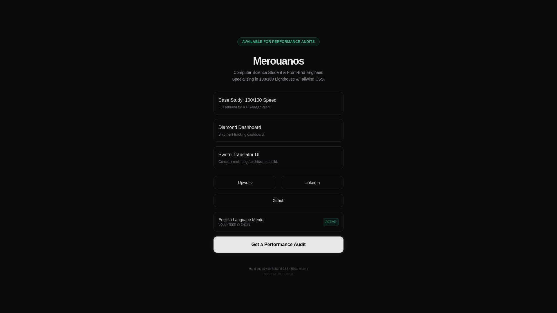 website screenshot of https://merouanos.com/