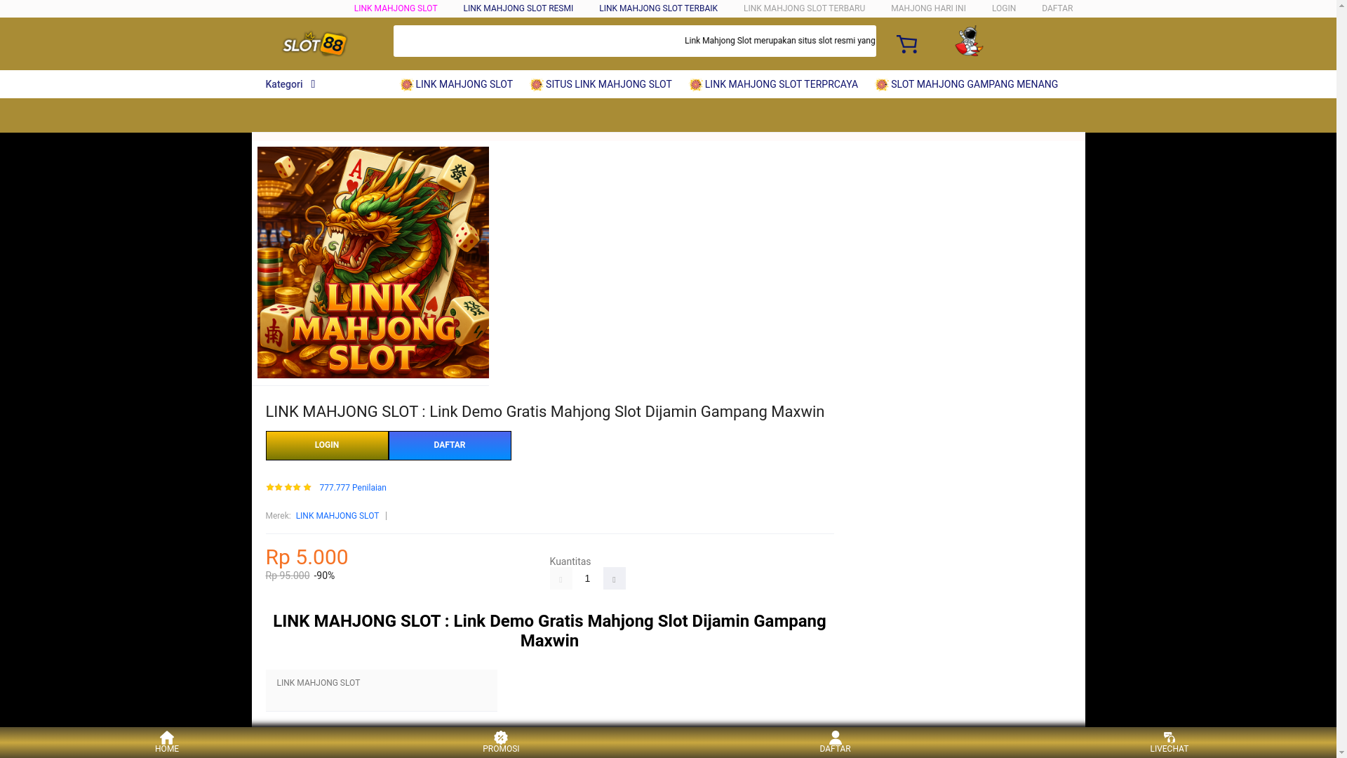 website screenshot of https://linkmahjongslot.pages.dev/