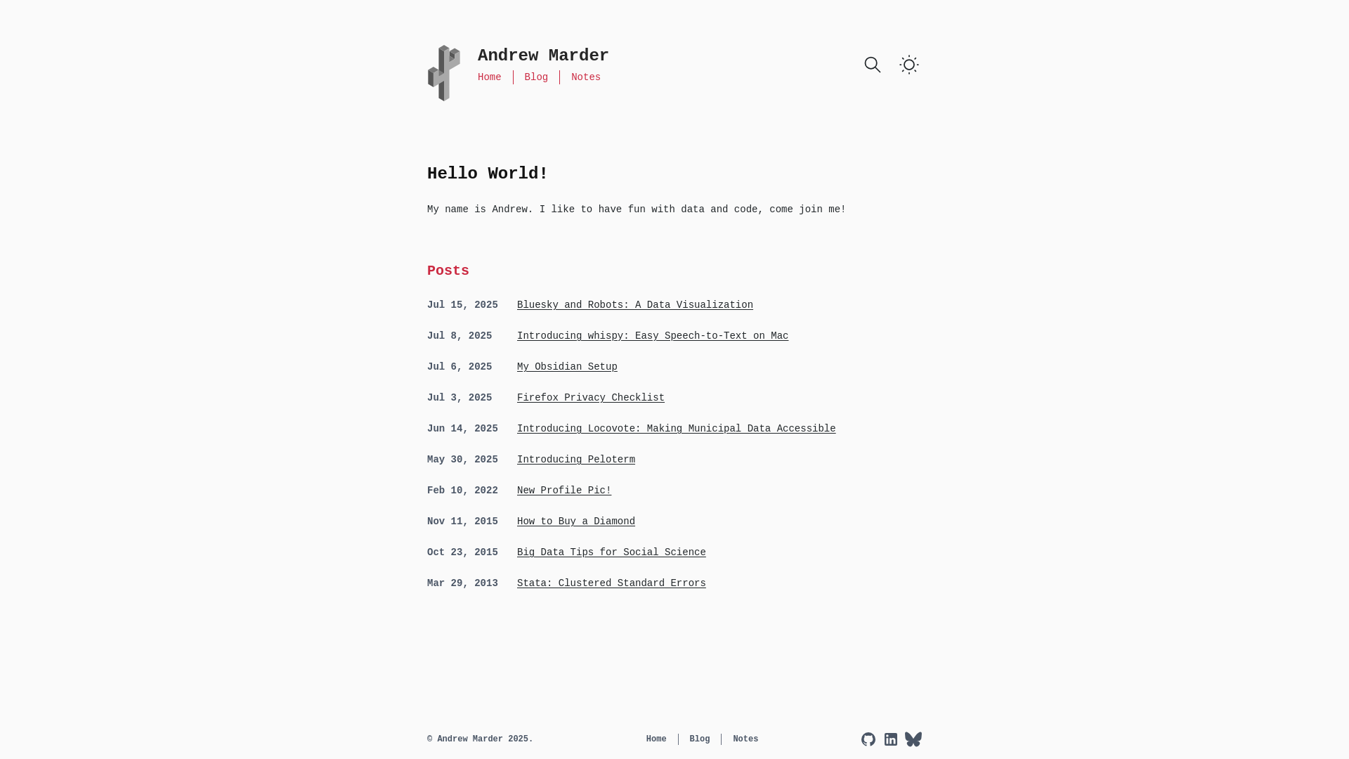 website screenshot of https://andrewmarder.pages.dev/