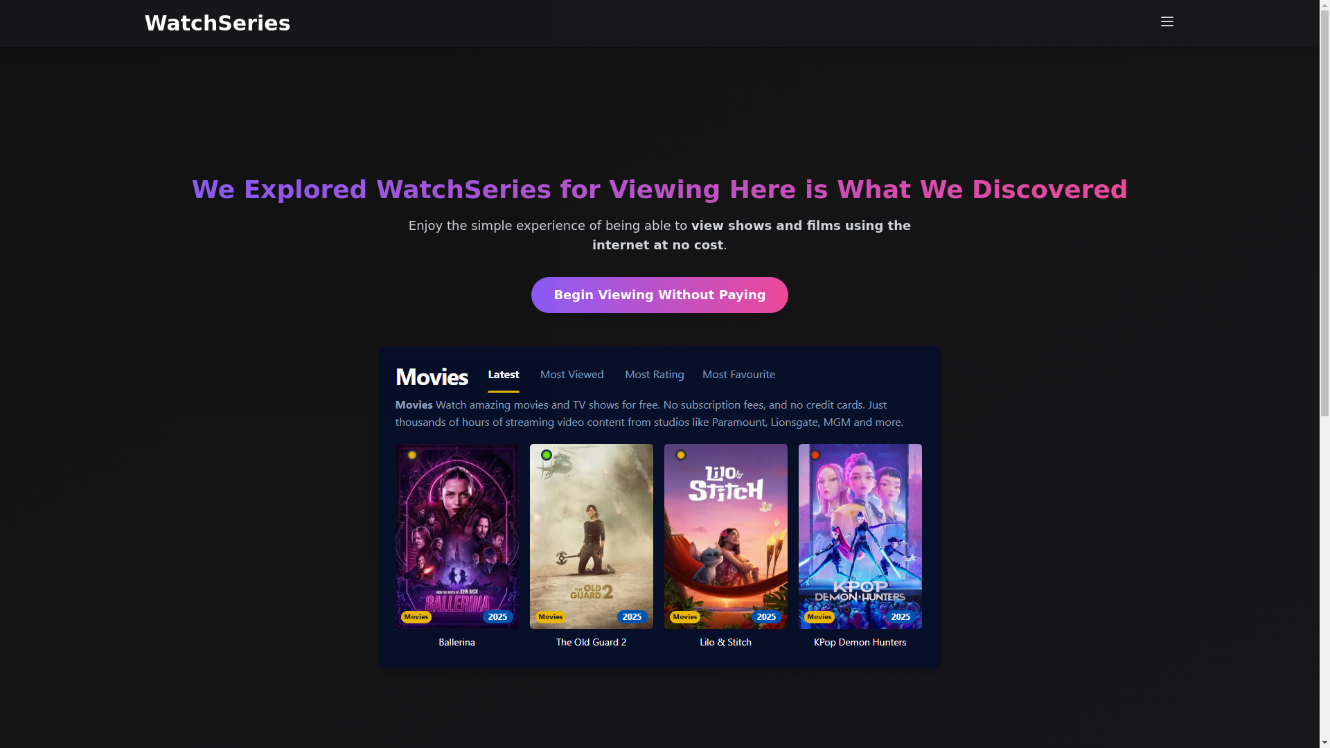 website screenshot of https://watchseries-v7nr.pages.dev/