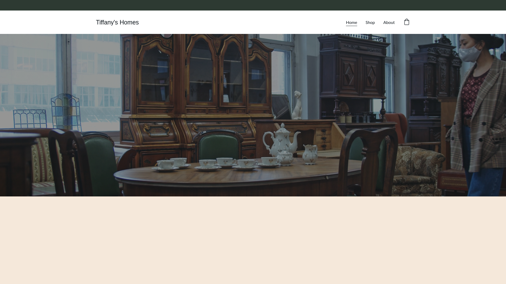 website screenshot of https://tiffanys-homes.com/
