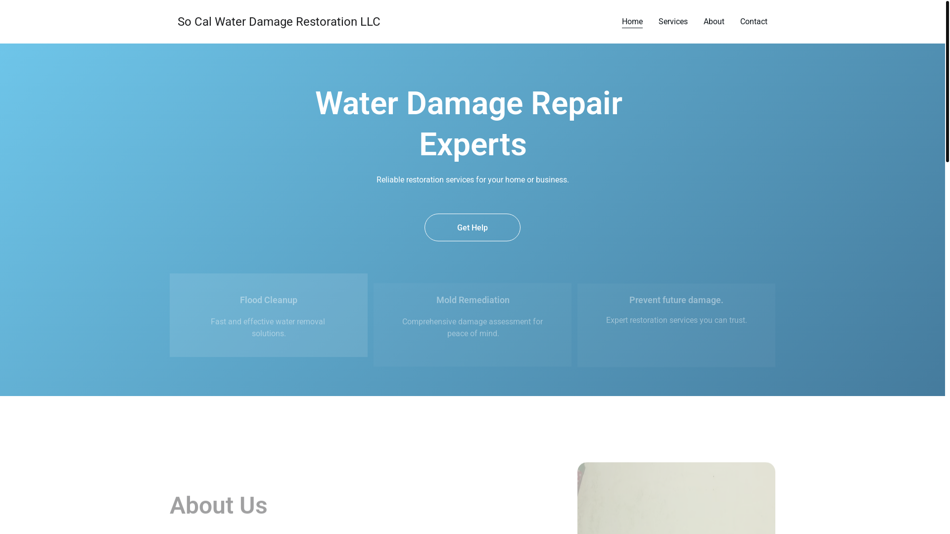 website screenshot of https://socalwaterdamagerestoration.site/