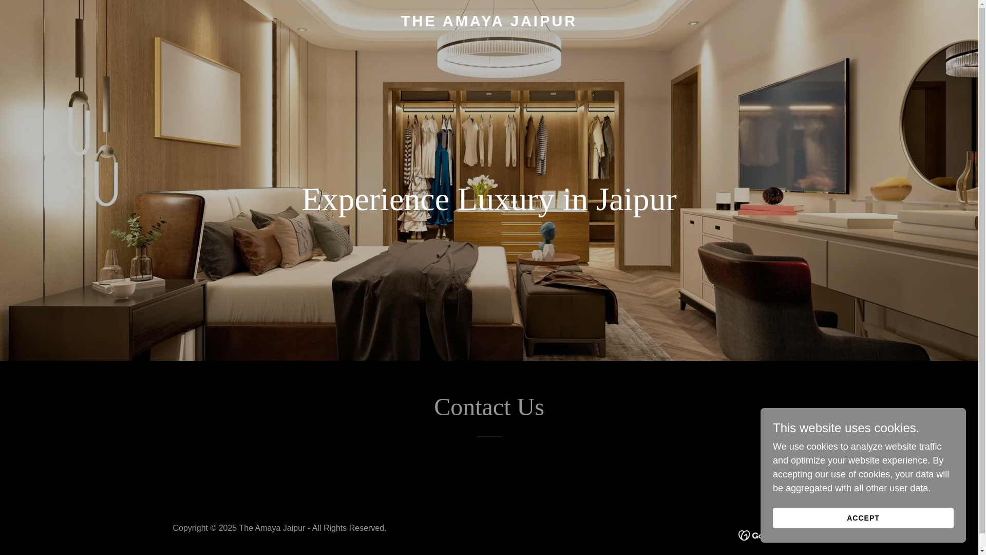 website screenshot of https://theamayajaipur.com/