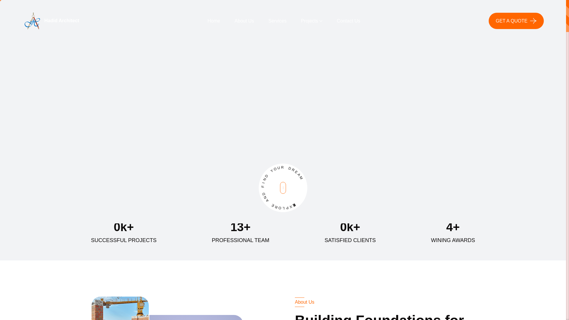 website screenshot of https://hadidarchitect.com/