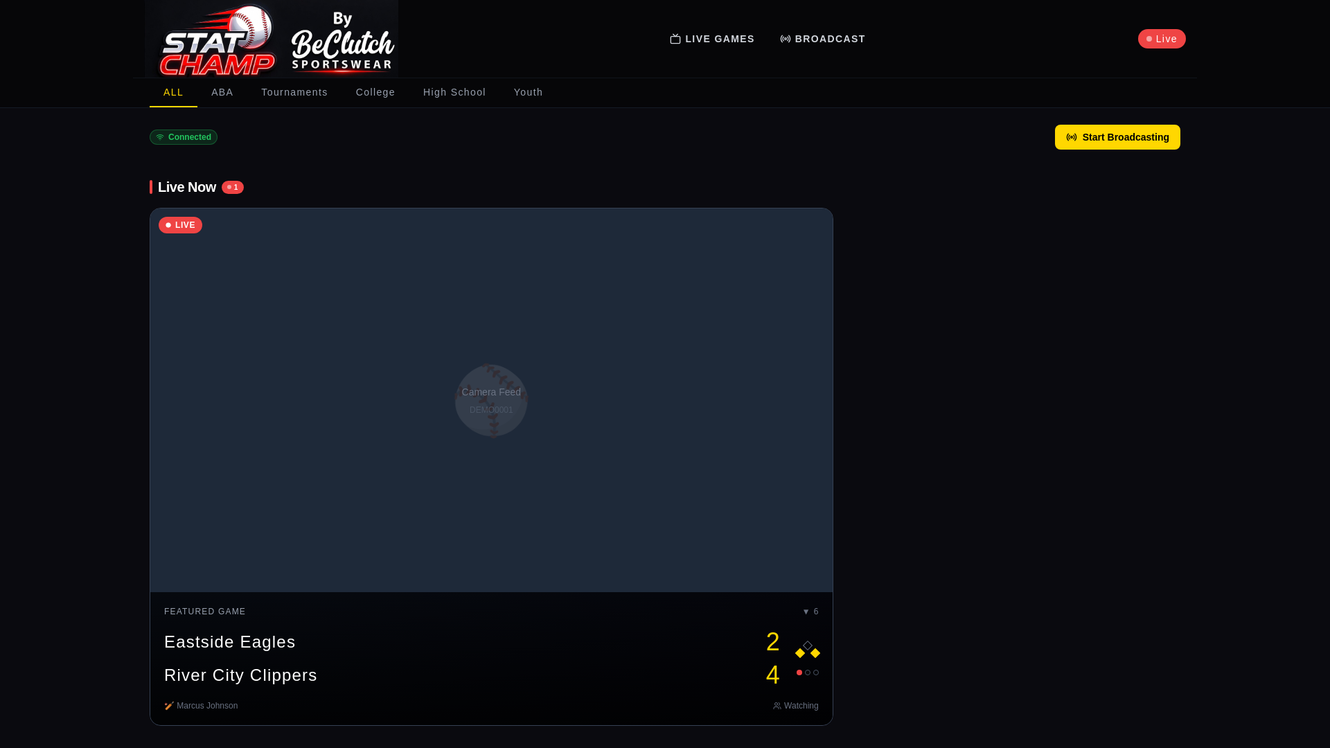 website screenshot of https://statchamp.net