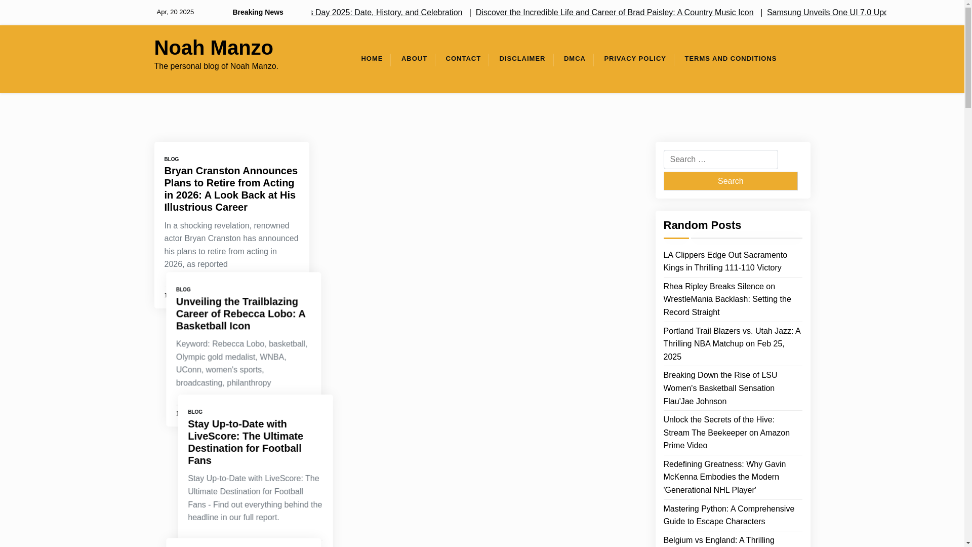 website screenshot of https://noahmanzo.pages.dev/