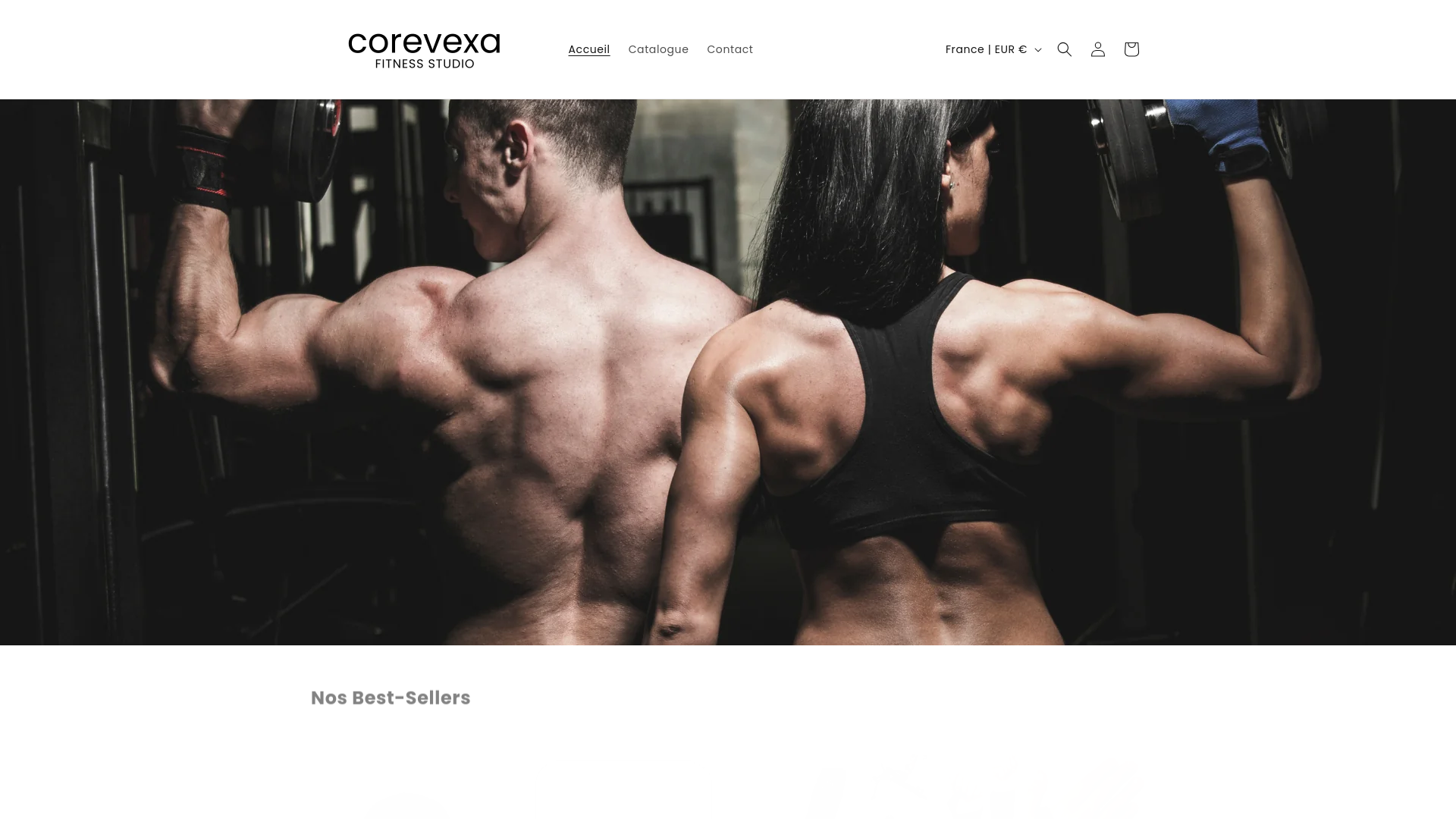 website screenshot of https://corevexafitnessstudio.com/