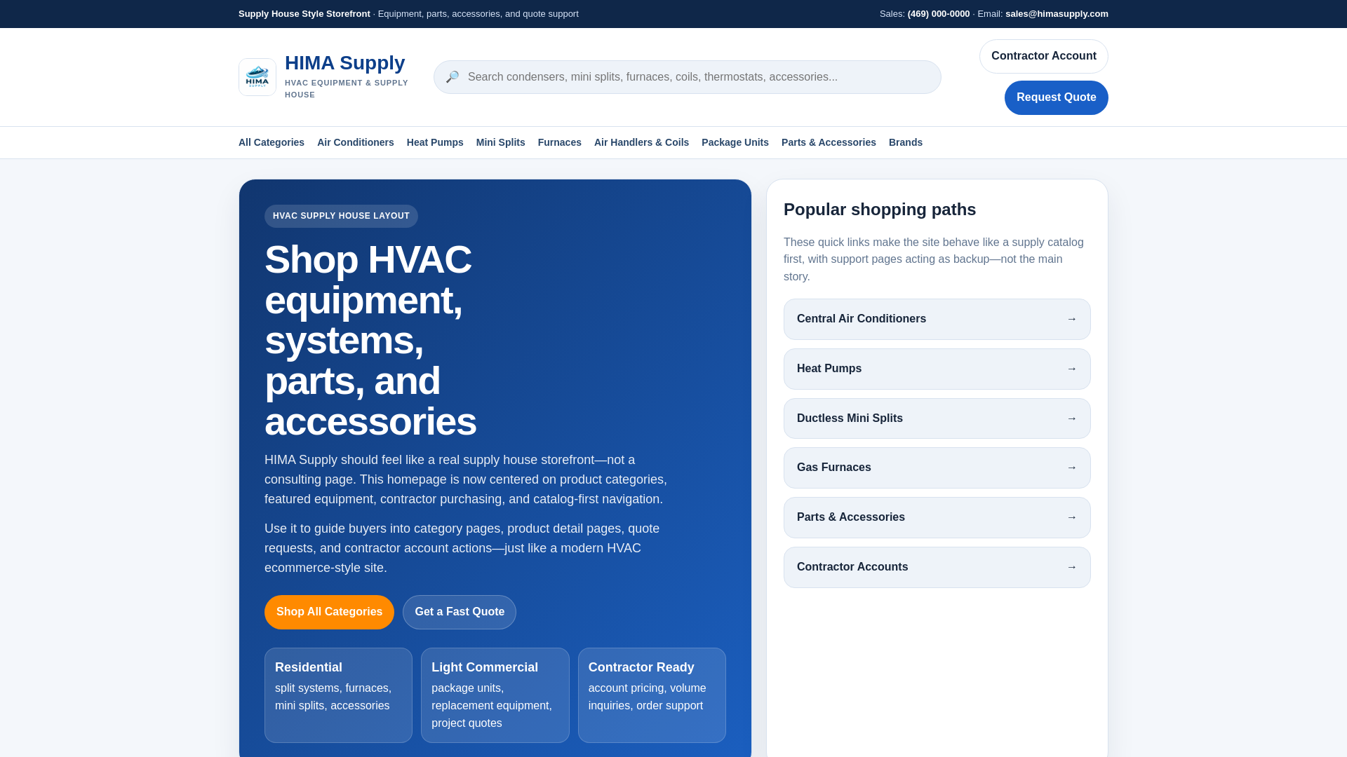 website screenshot of https://himasupply-site.pages.dev/