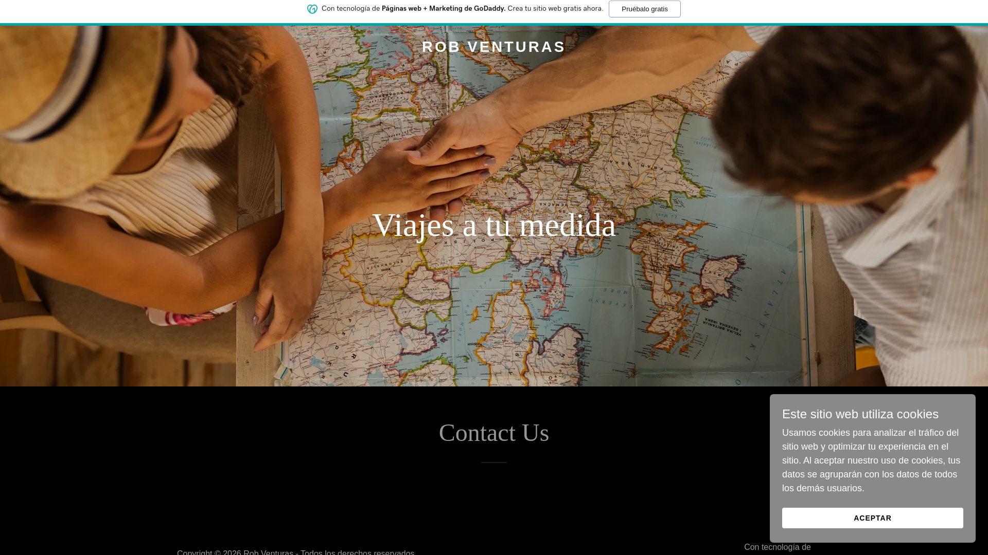 website screenshot of https://robventuras.com/