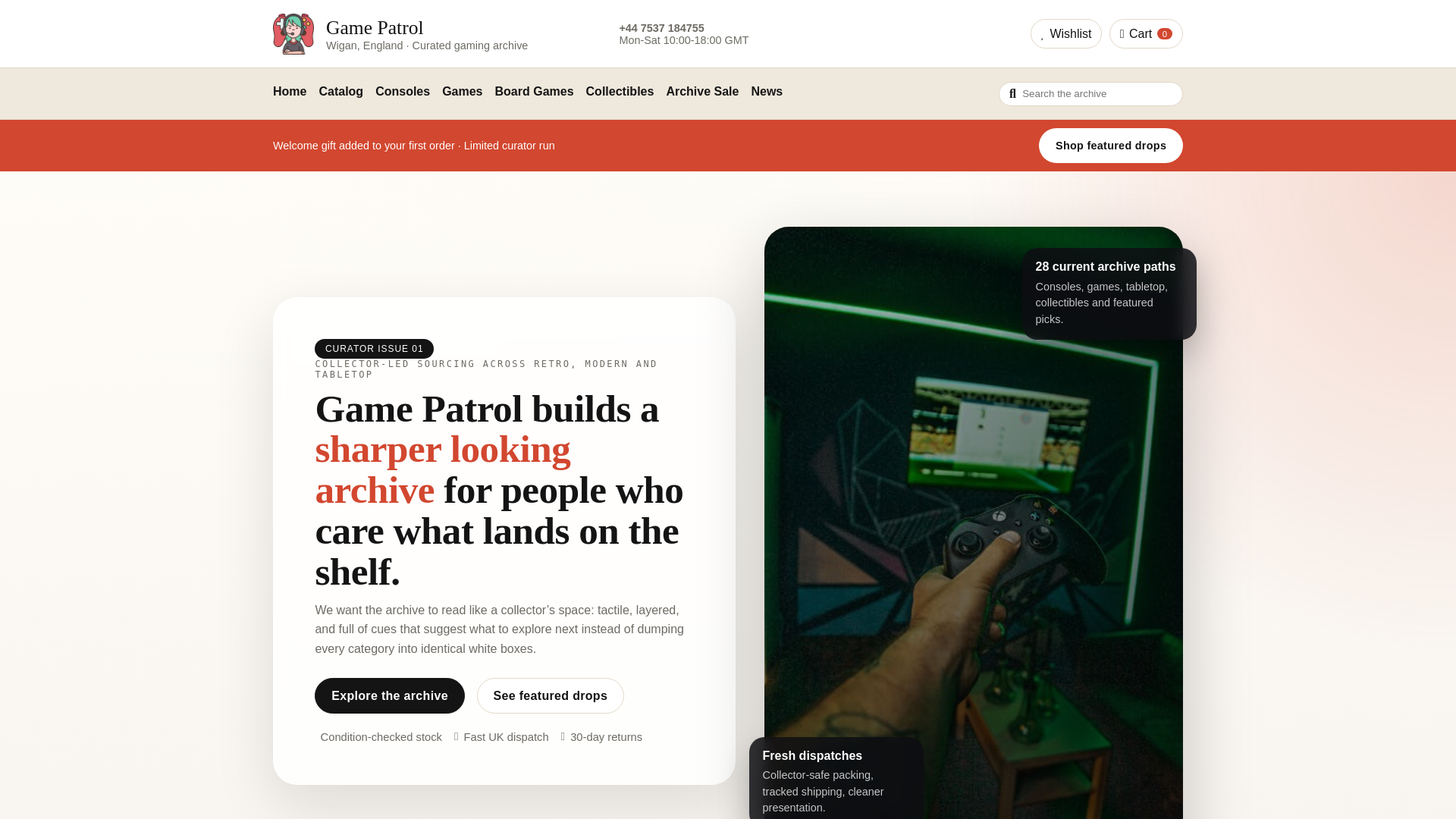 website screenshot of https://gamepatrol.uk/