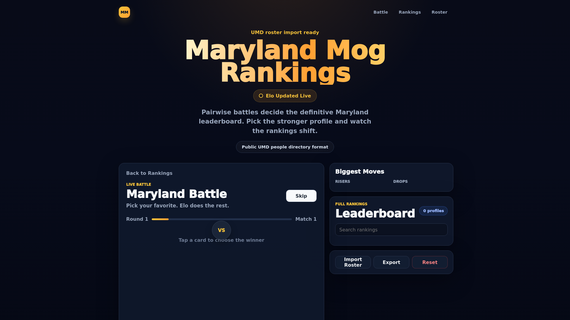 website screenshot of https://marylandmog.com/