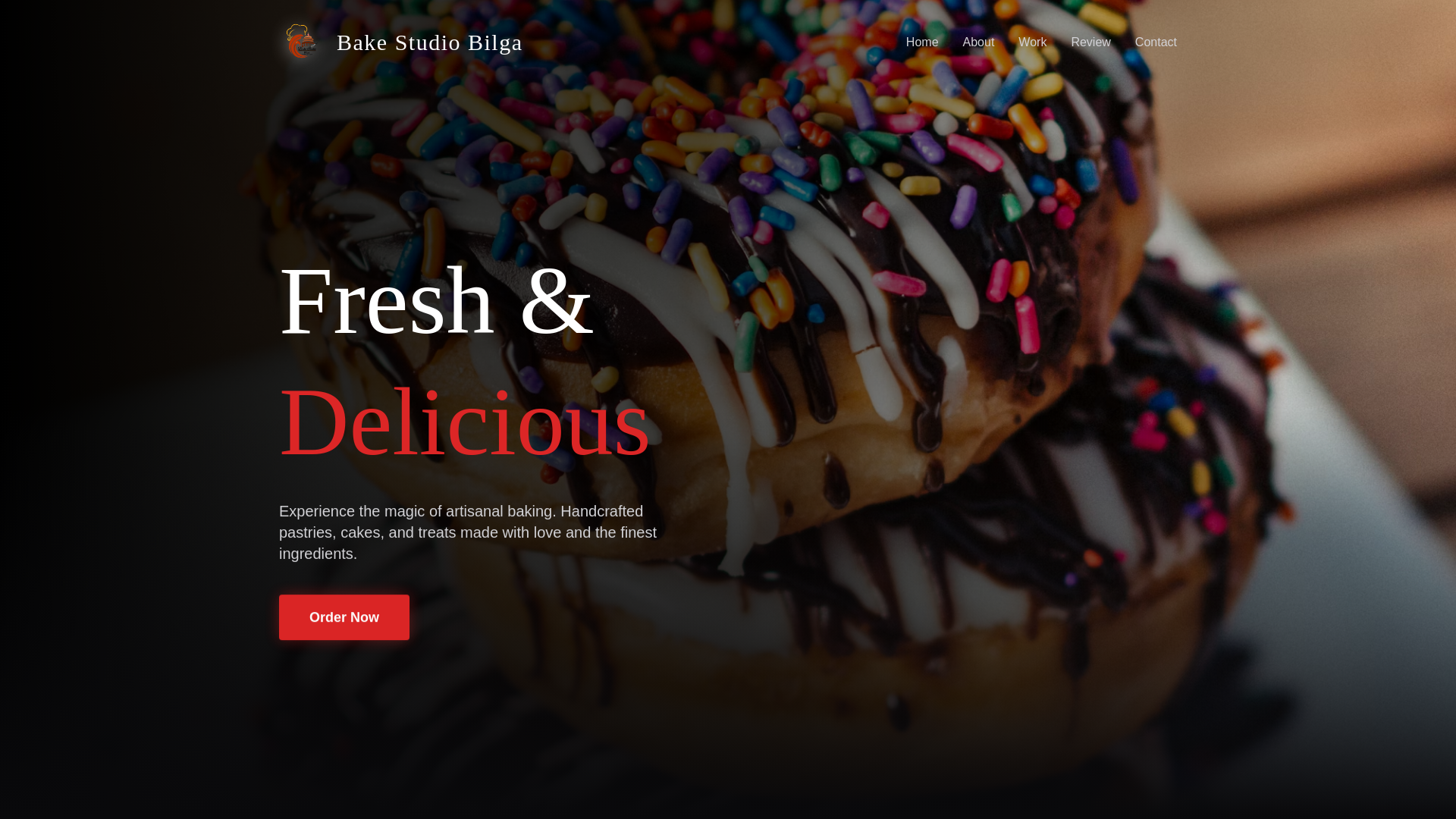 website screenshot of https://bakestudiobilga.com