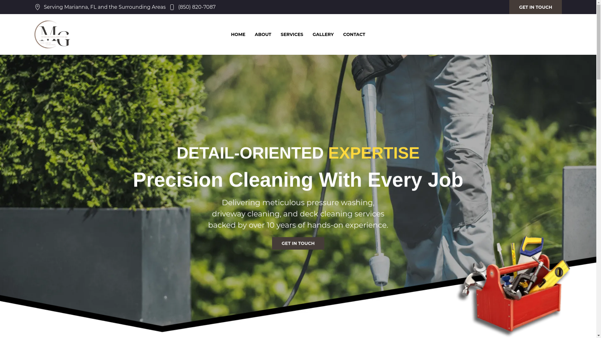 website screenshot of https://mghomerepairandservices.com/