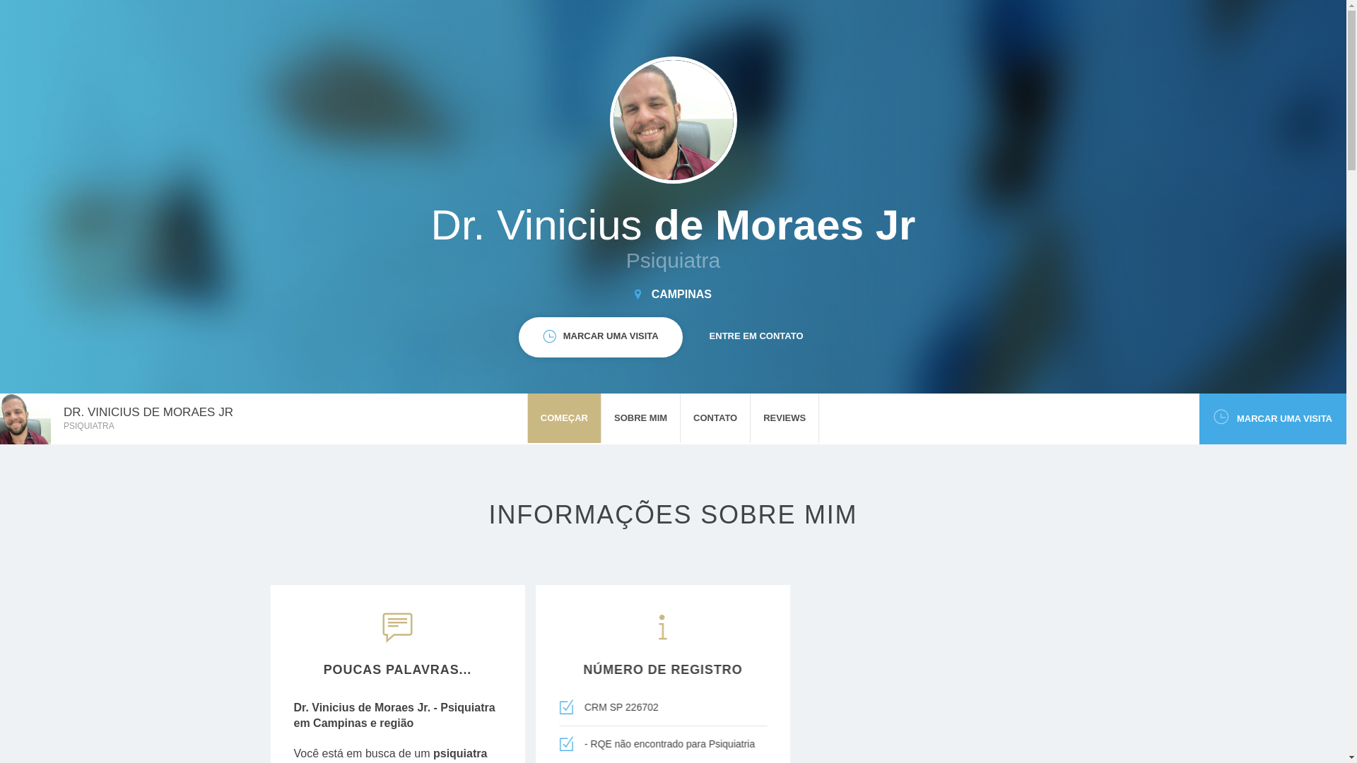 website screenshot of https://viniciusdemoraesjrpsiquiatria.com/