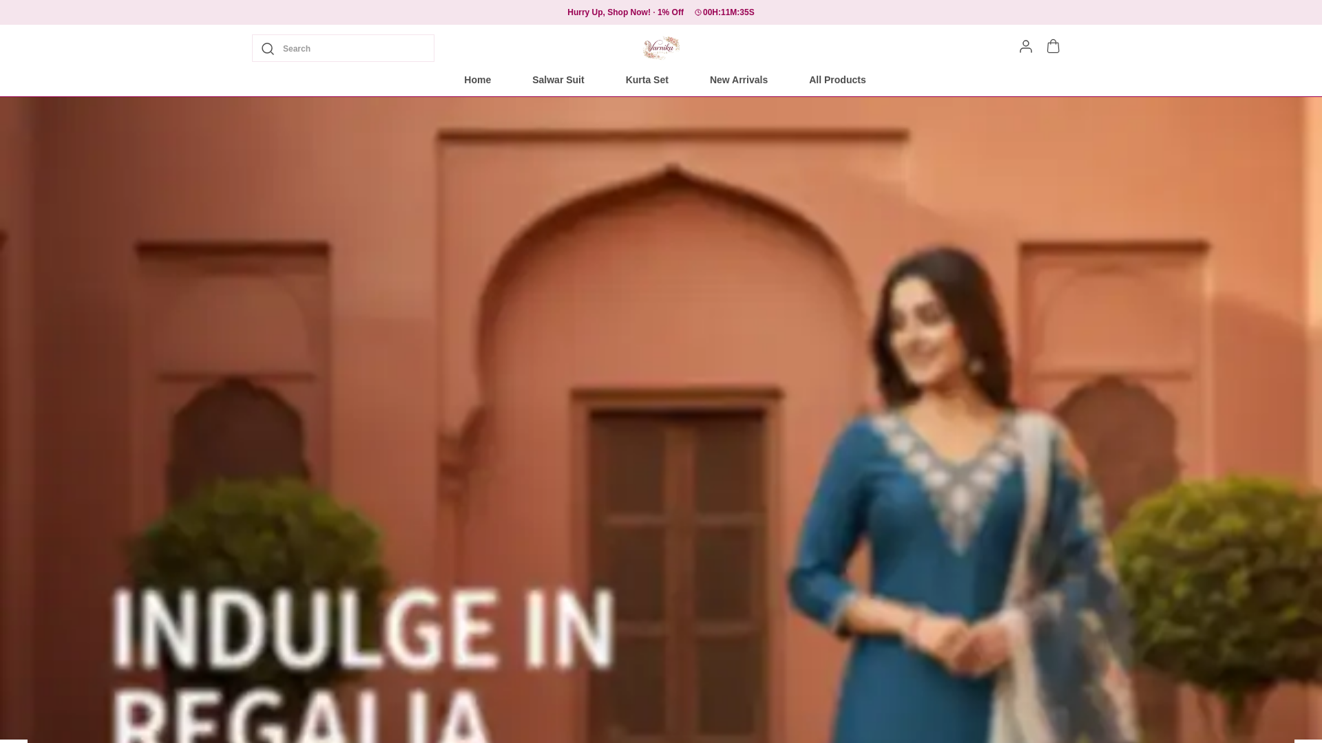 website screenshot of https://varnikastyle.in/