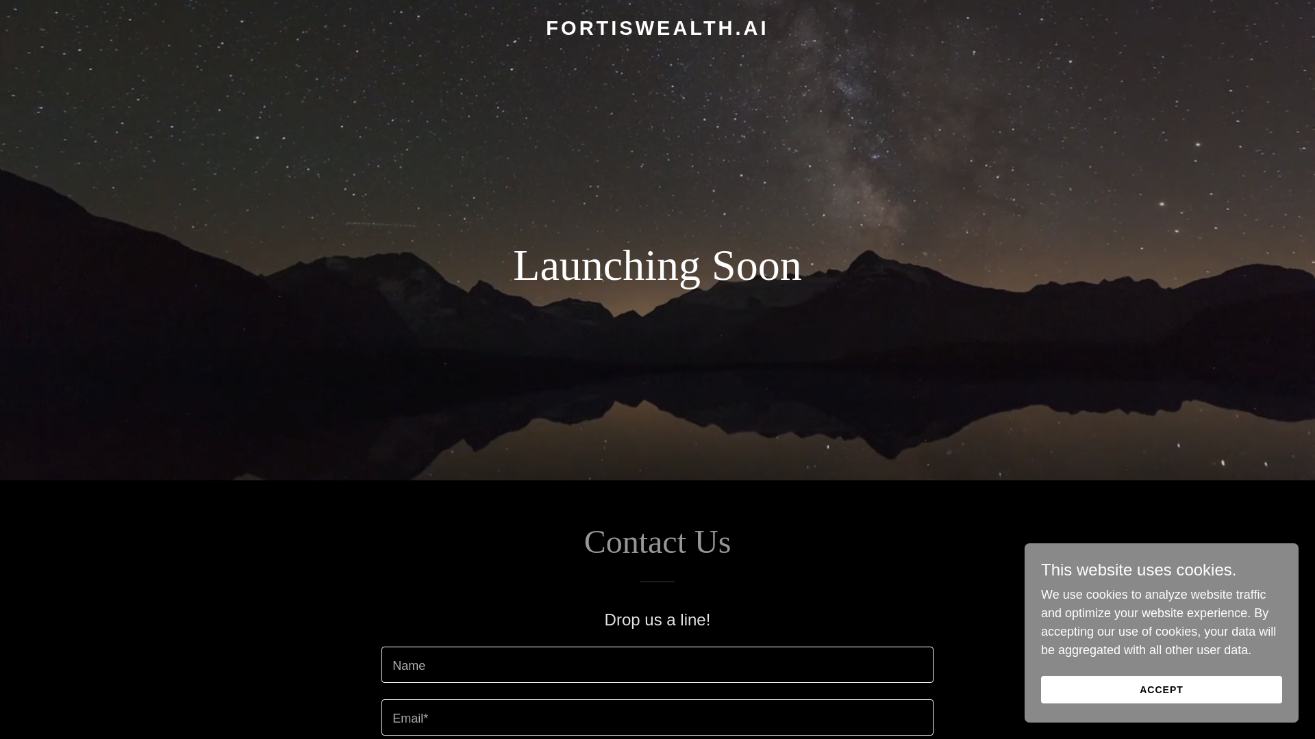 website screenshot of https://fortiswealth.ai/