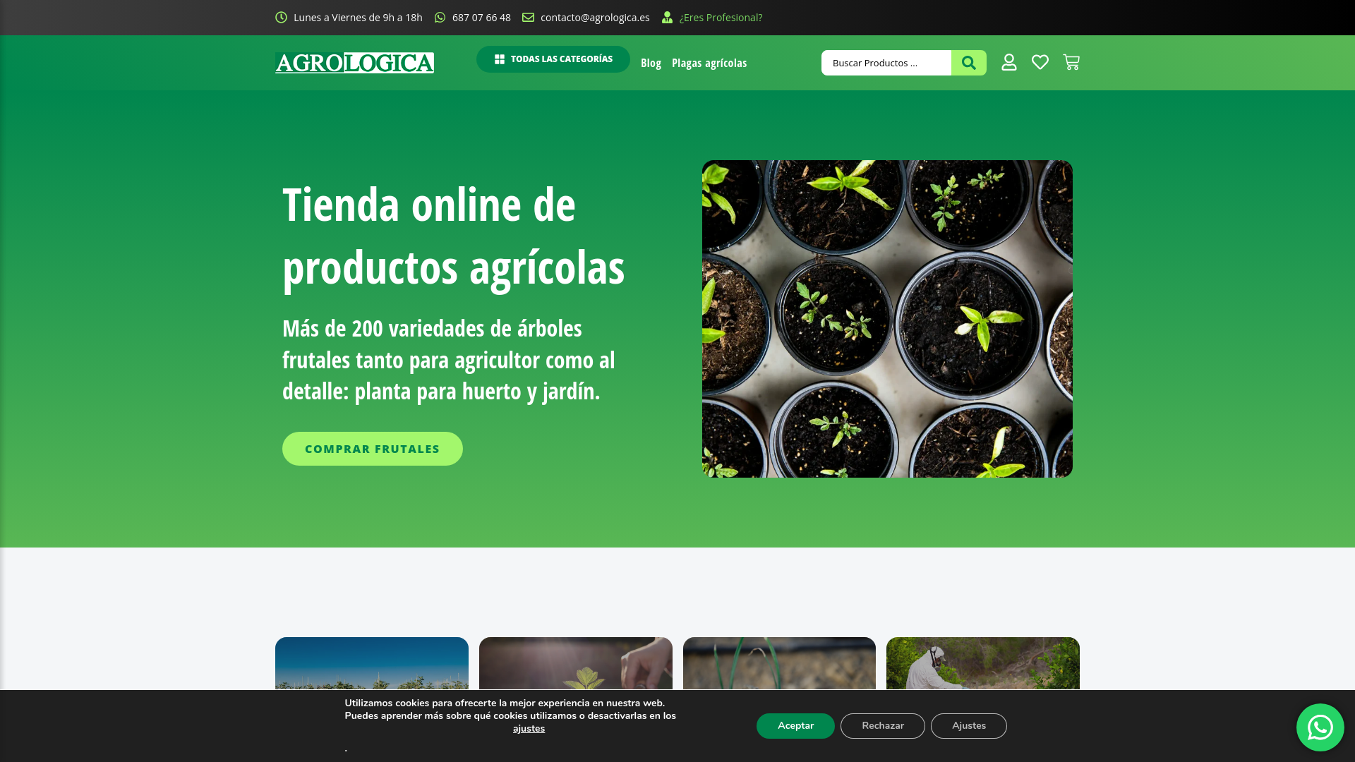 website screenshot of https://agrologica.es/
