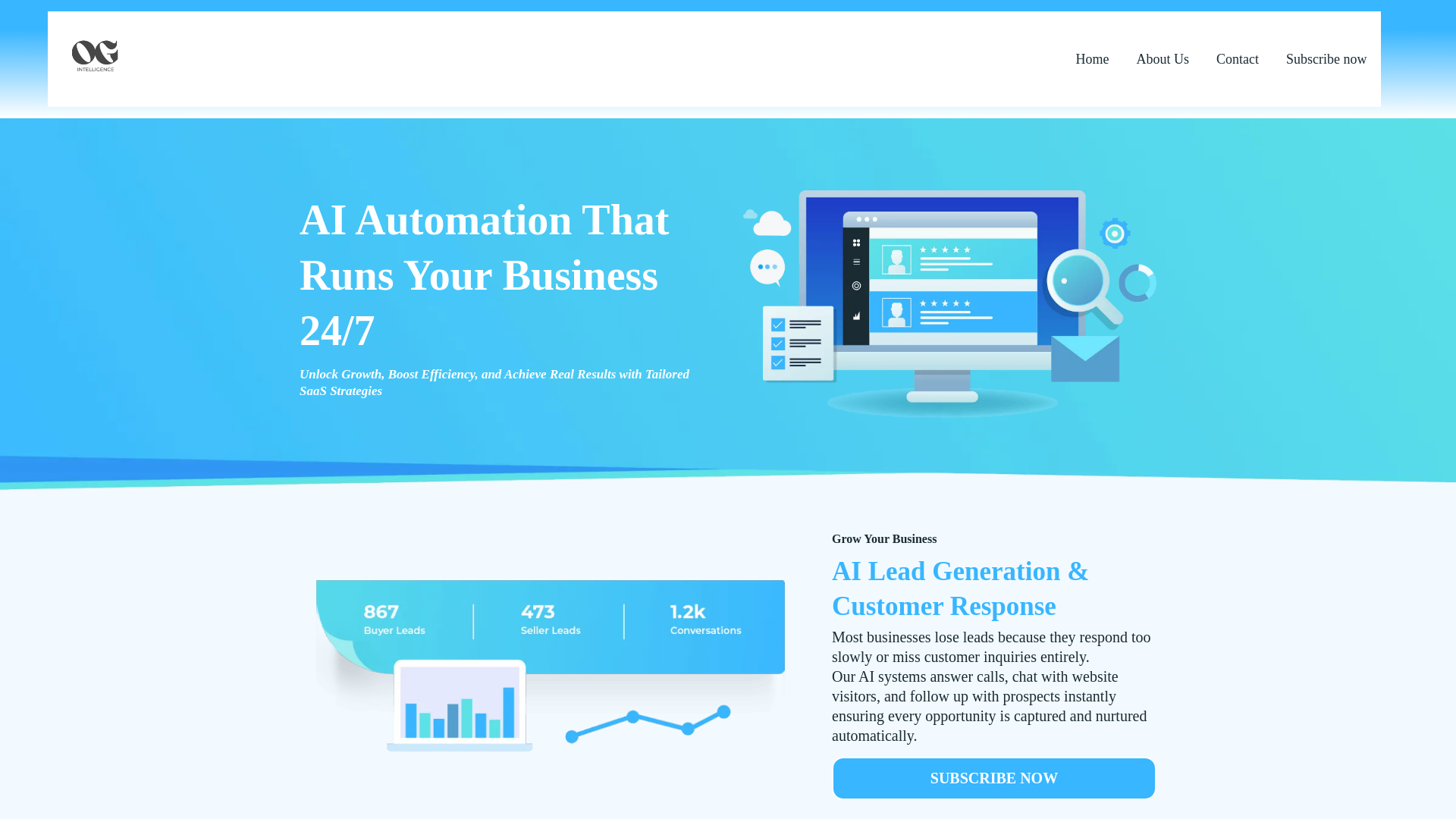 website screenshot of https://ogintelligenceautomation.com/