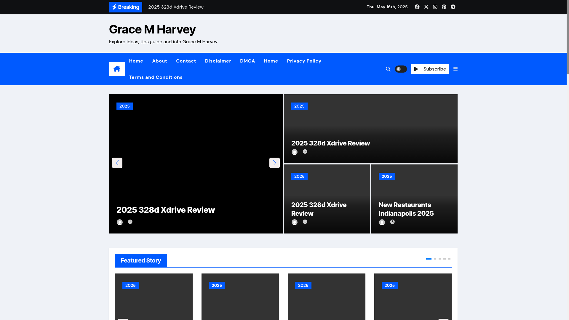 website screenshot of https://gracemharveyc.pages.dev/