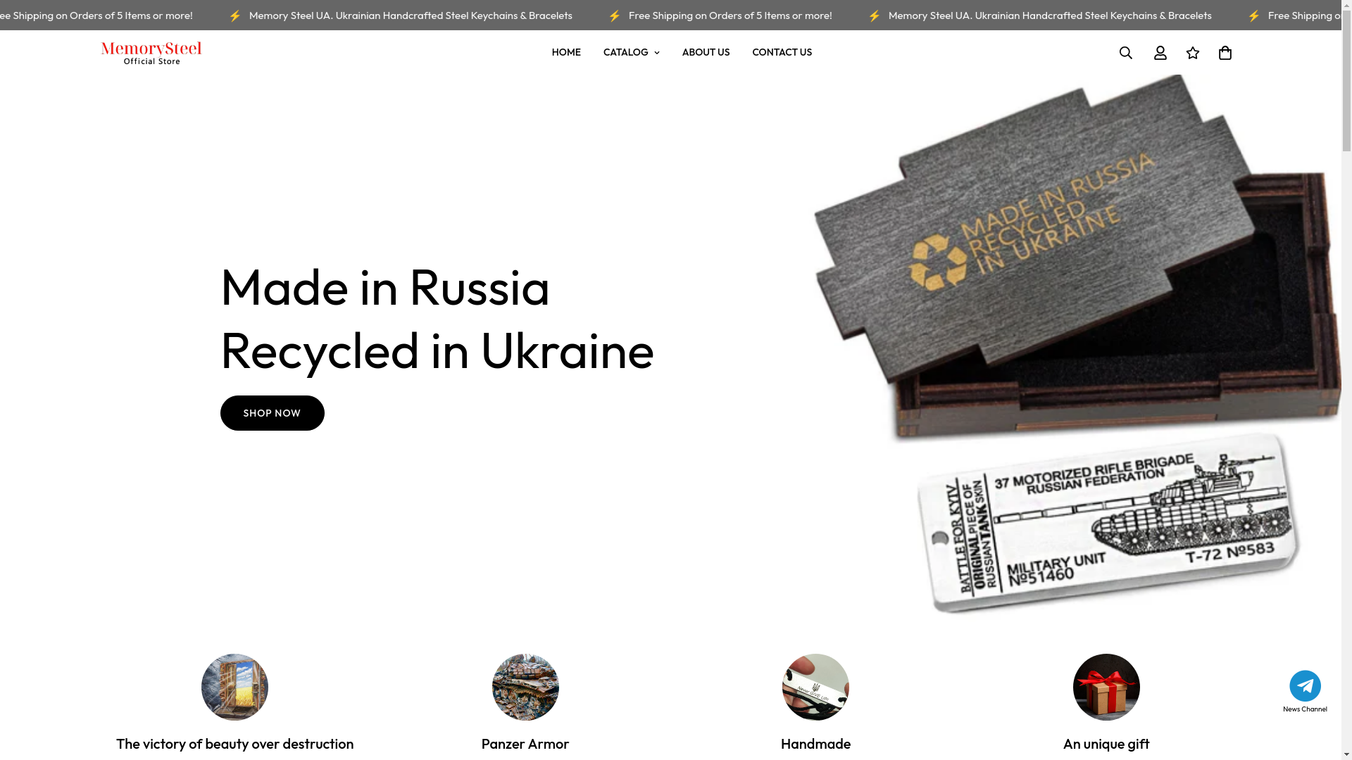 website screenshot of https://memorysteel.eu/