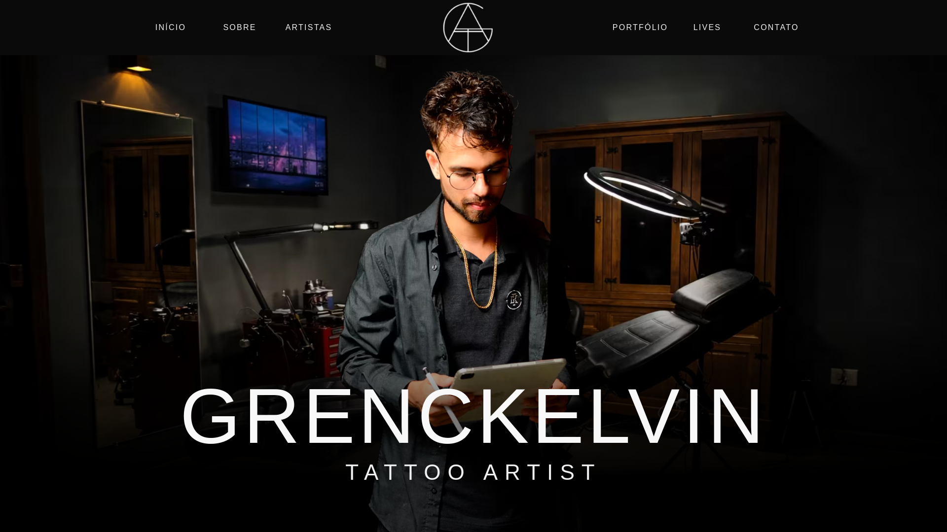 website screenshot of https://grenckelvintattoo.com.br/