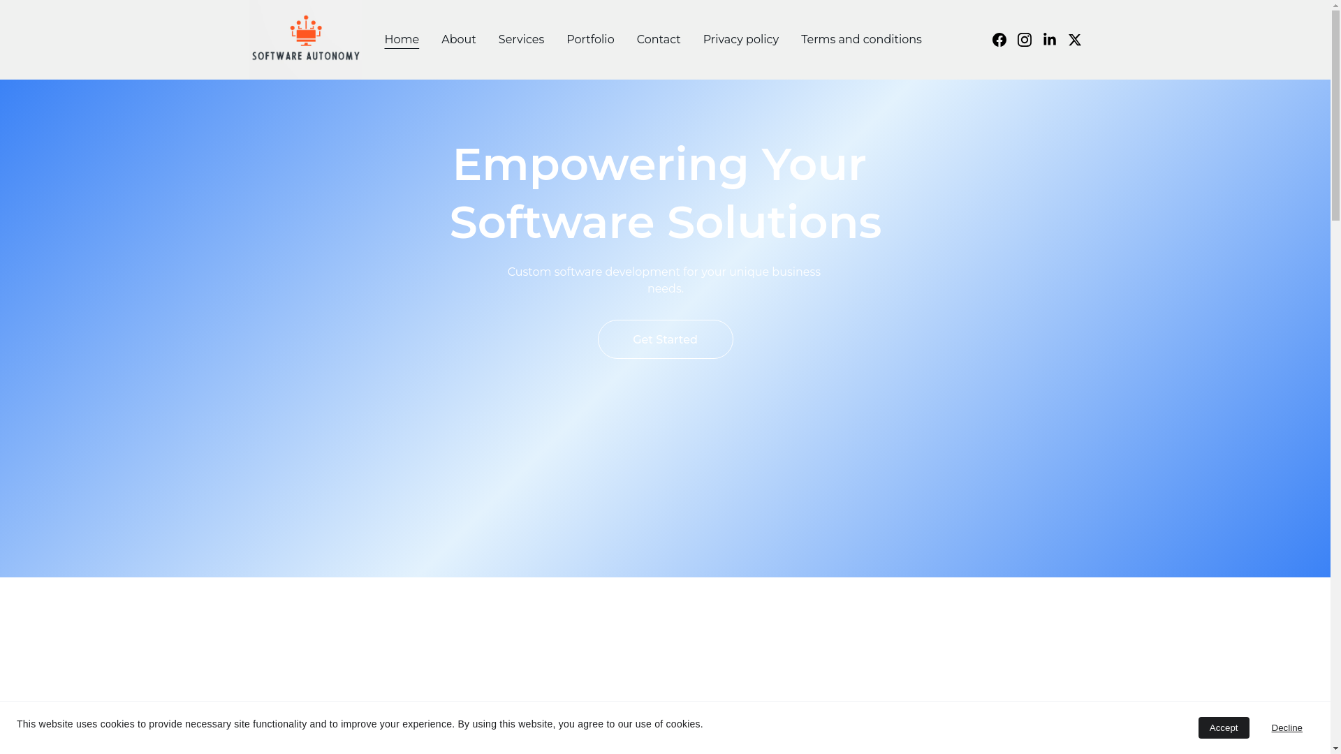 website screenshot of https://softwareautonomy.site/