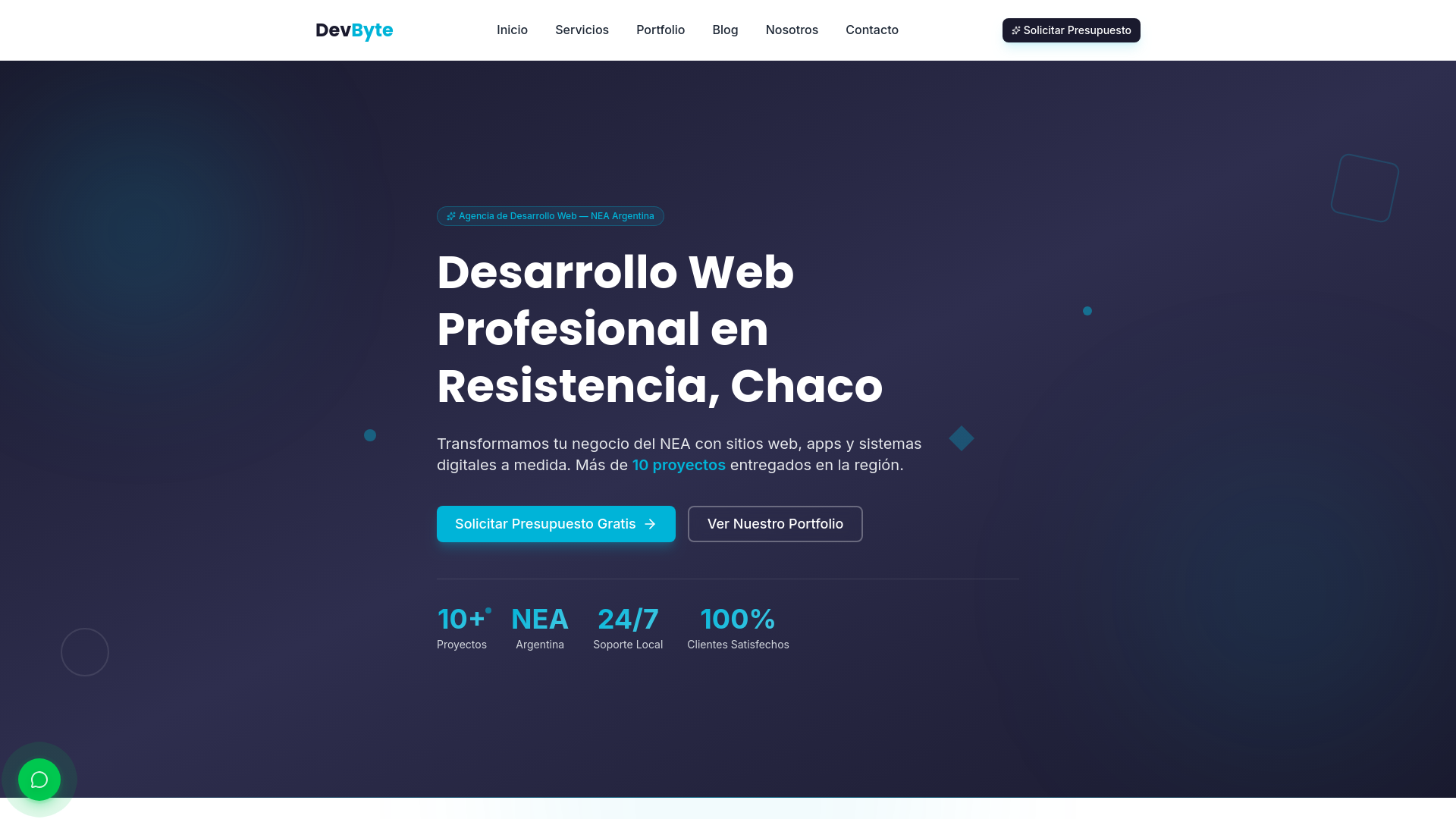 website screenshot of https://devbyte.cloud/