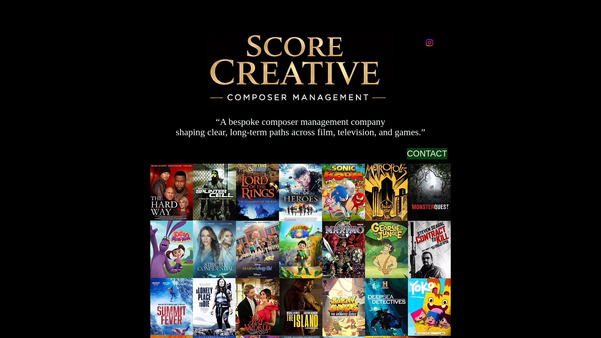 website screenshot of https://thescorecreative.com/