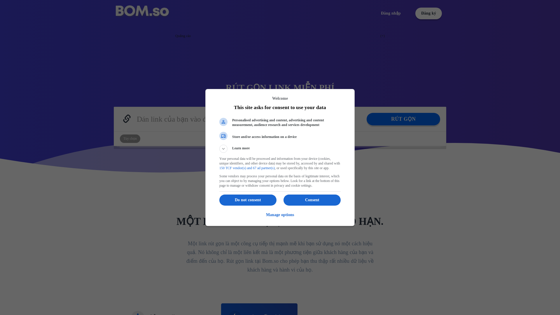 website screenshot of https://bom.so/