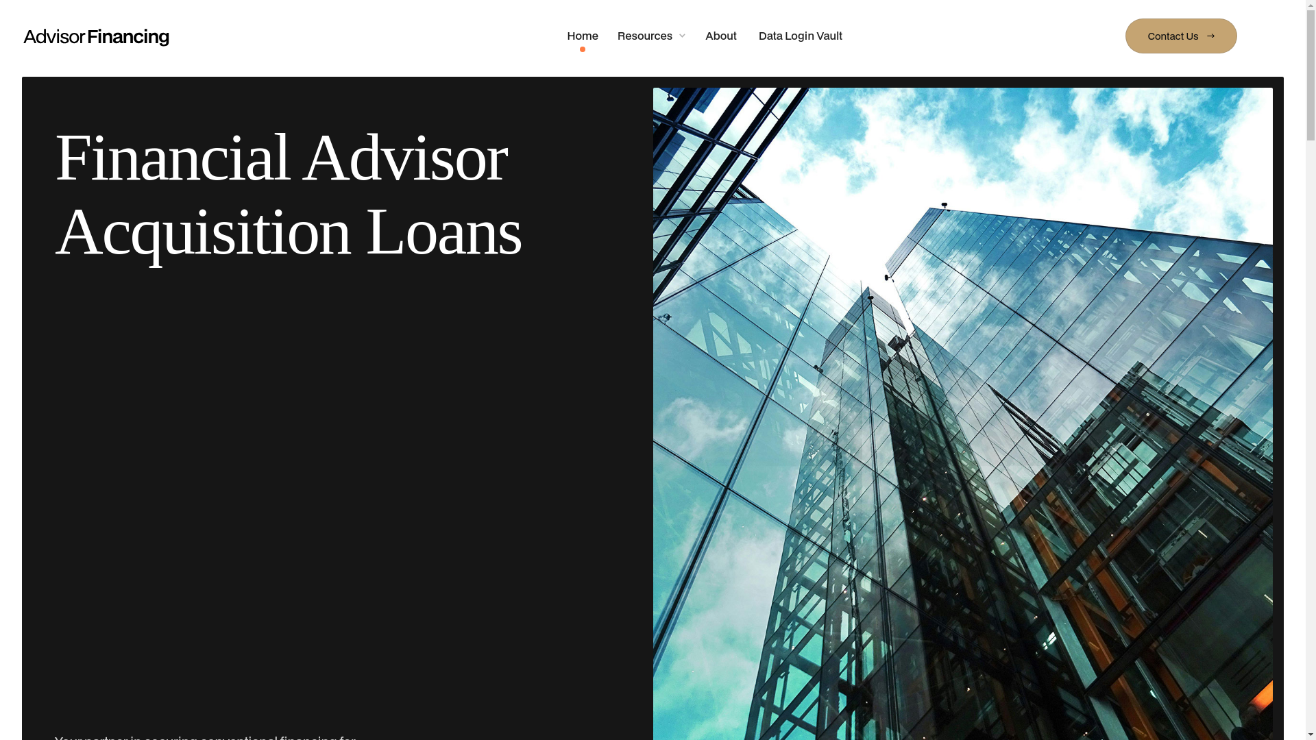 website screenshot of https://getadvisorfinance.com/
