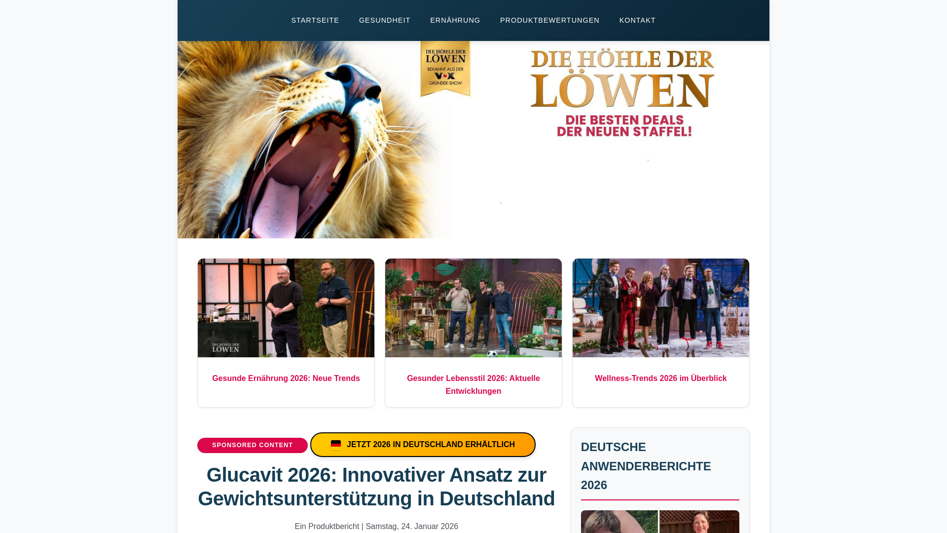 website screenshot of https://glucavitowen.site/