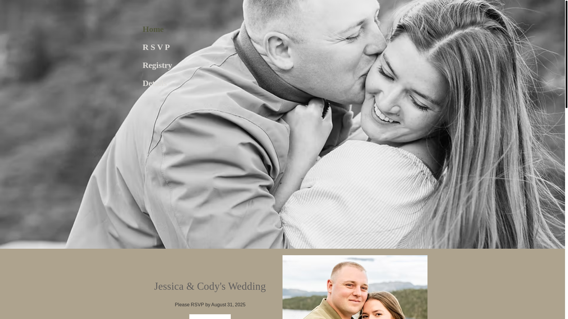 website screenshot of https://jessicaandcodywedding.net/