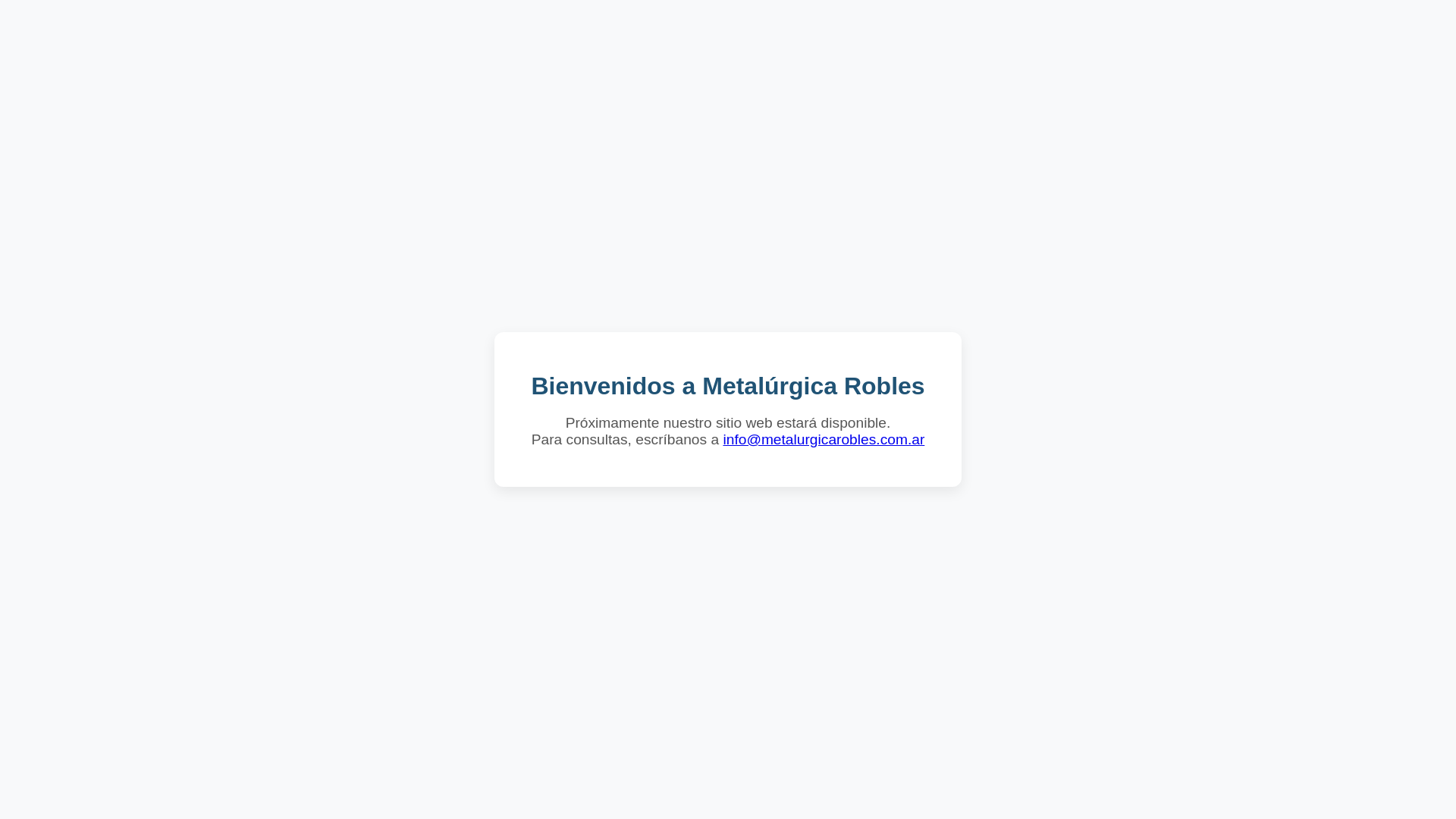 website screenshot of https://metalurgicarobles.com.ar