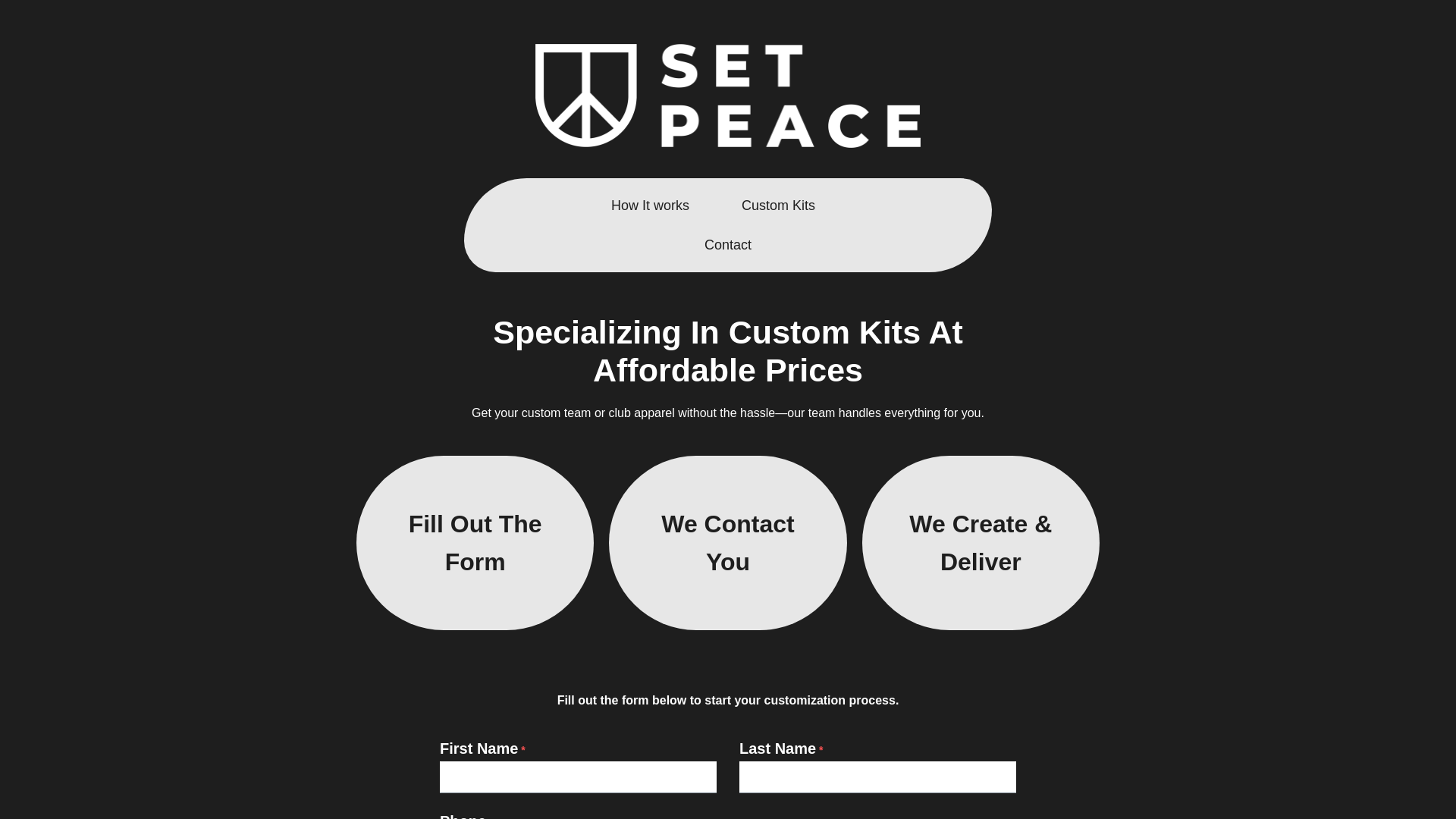 website screenshot of https://setpeaceclub.com