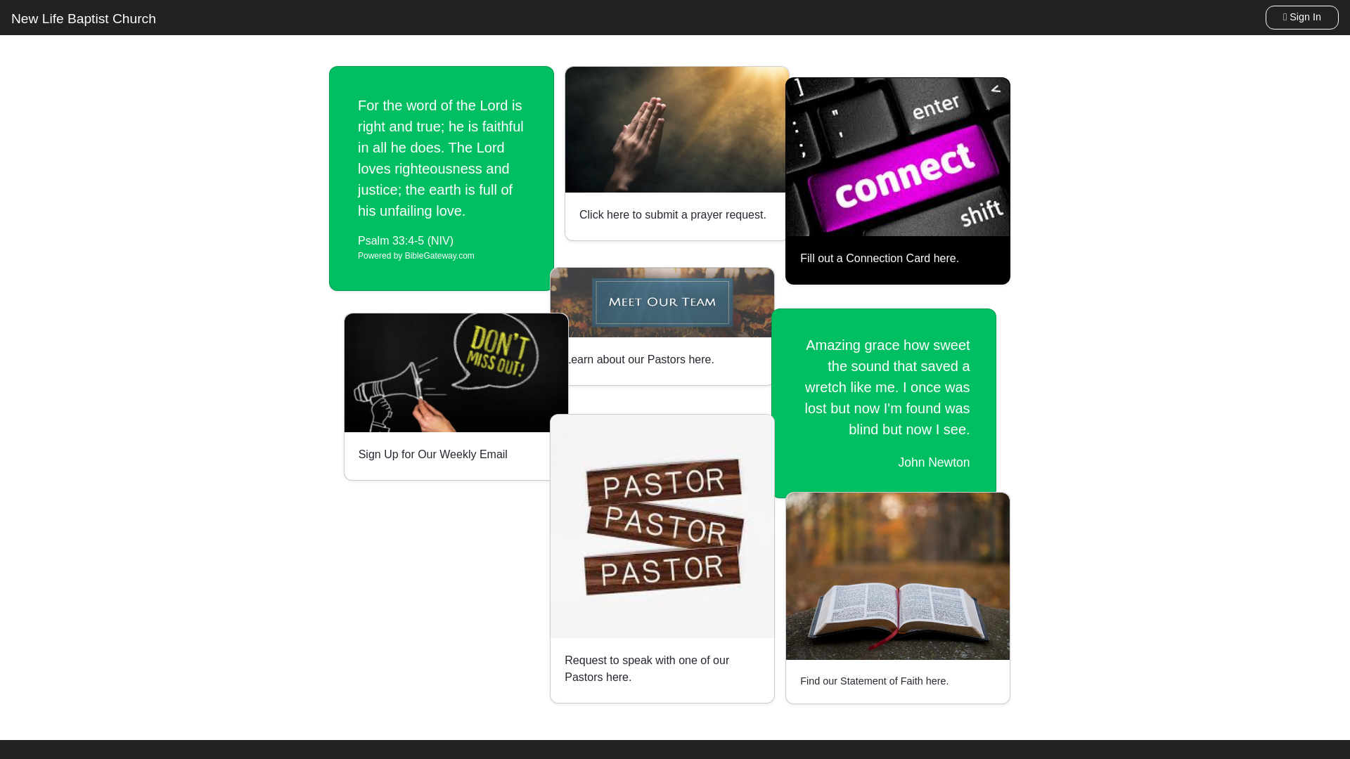 website screenshot of https://nlbcinnisfil.com/