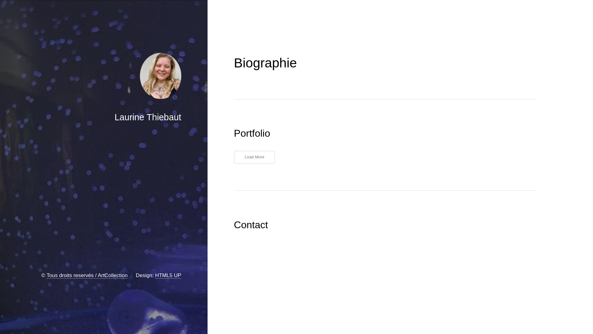 website screenshot of https://laurinethiebaut.fr/
