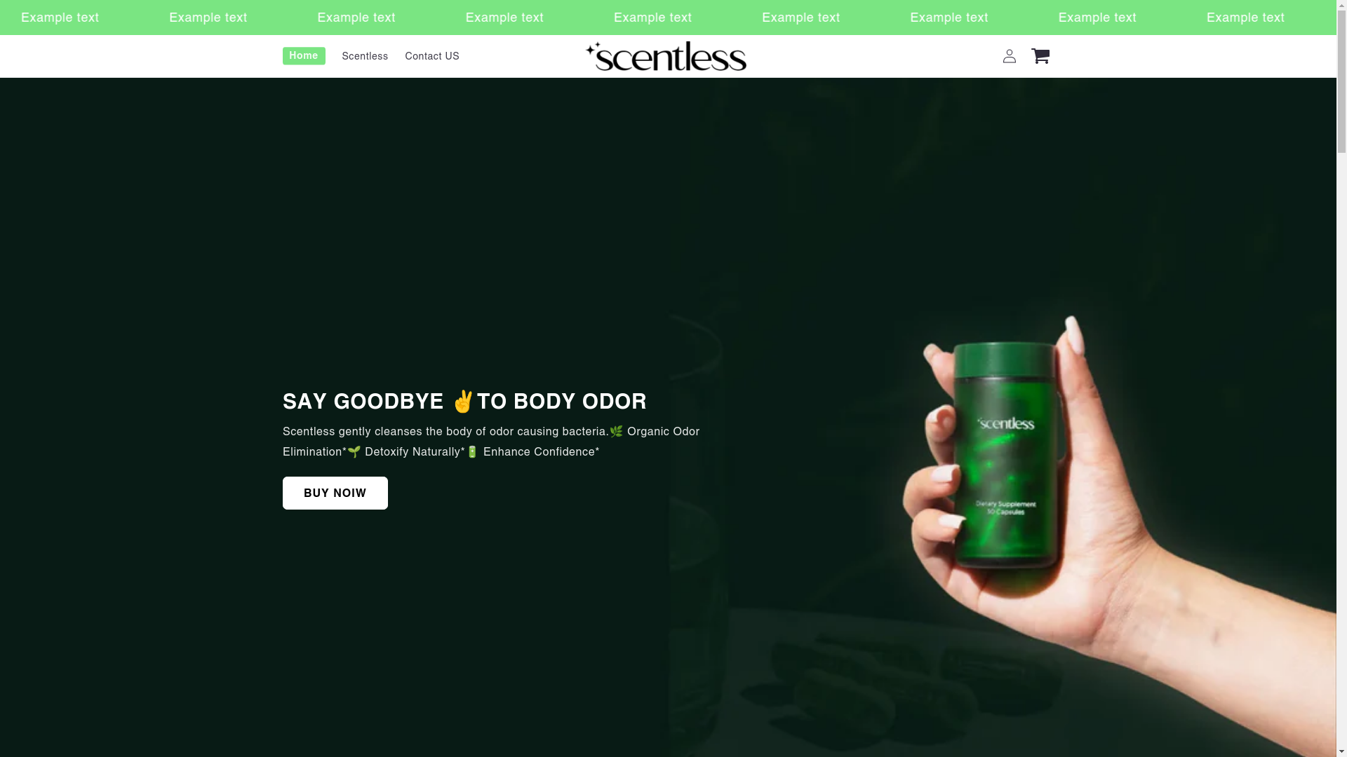 website screenshot of https://scentlessa.com/