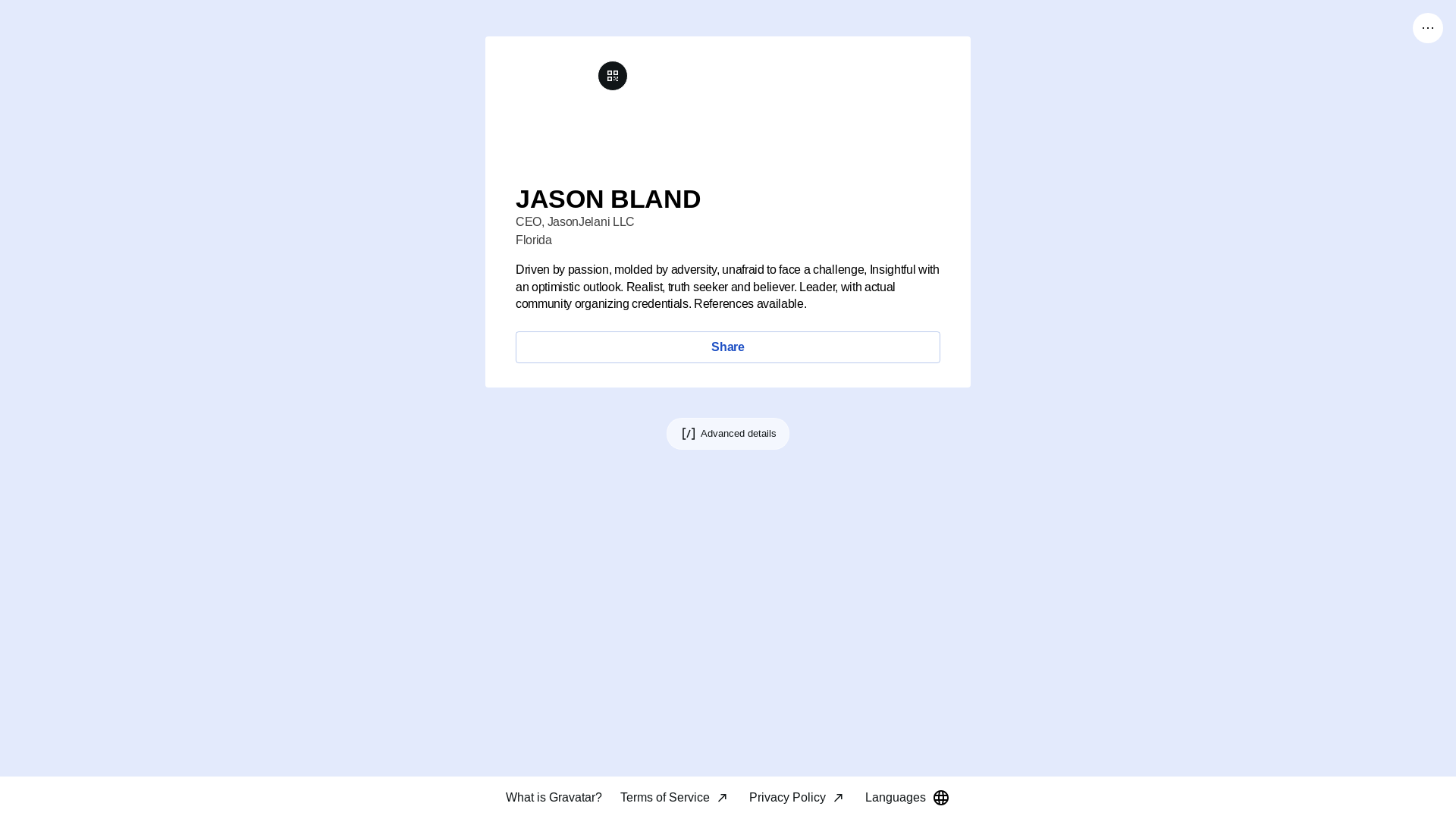 website screenshot of https://jasonjelanillc.info/